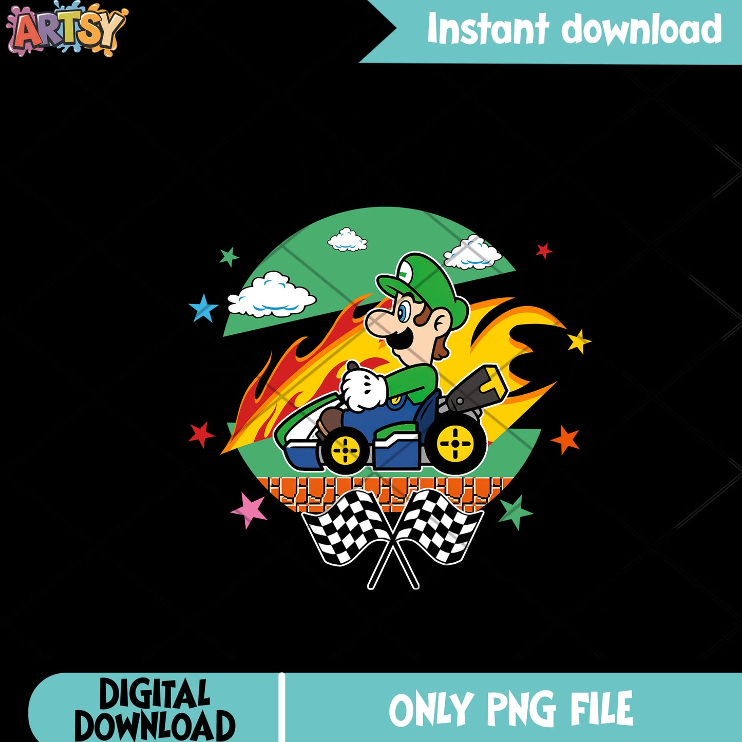 Luigi nitendo character png, Racing character png, Super Mario png