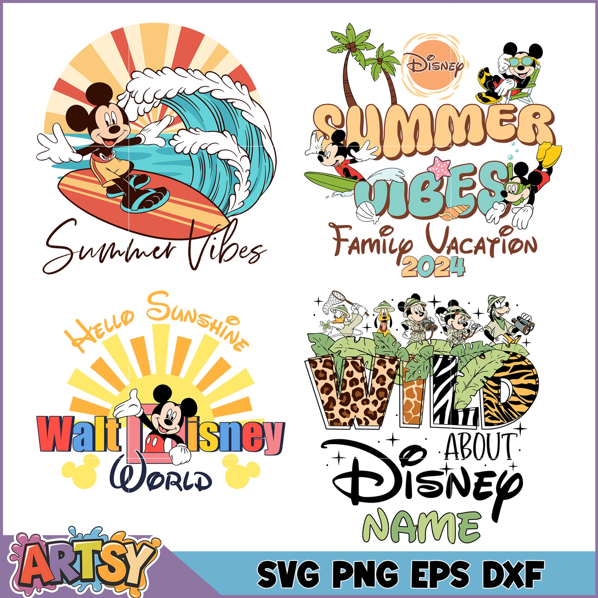 Magical Summer Vibes SVG Bundle for Family Vacation and Fun