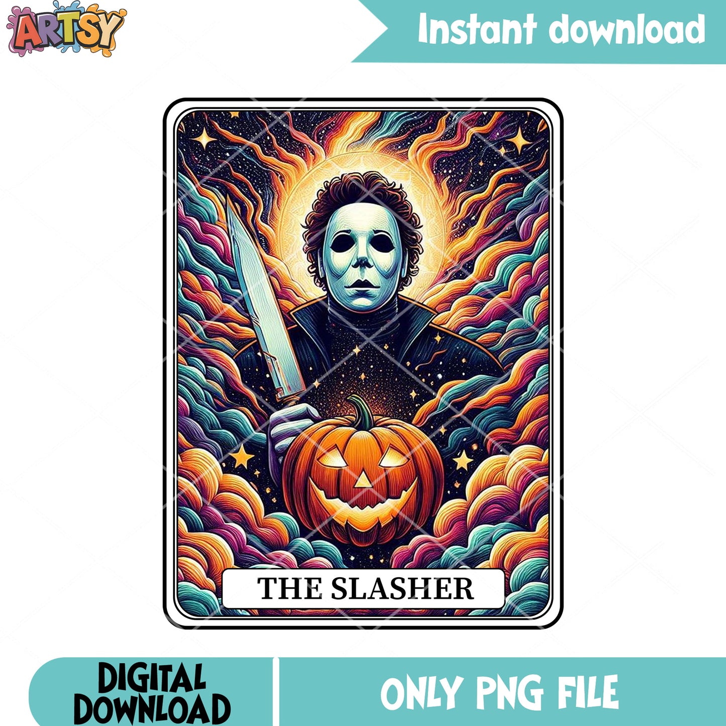 Magic cloud michael png, wicker punpkin png, halloween movies png