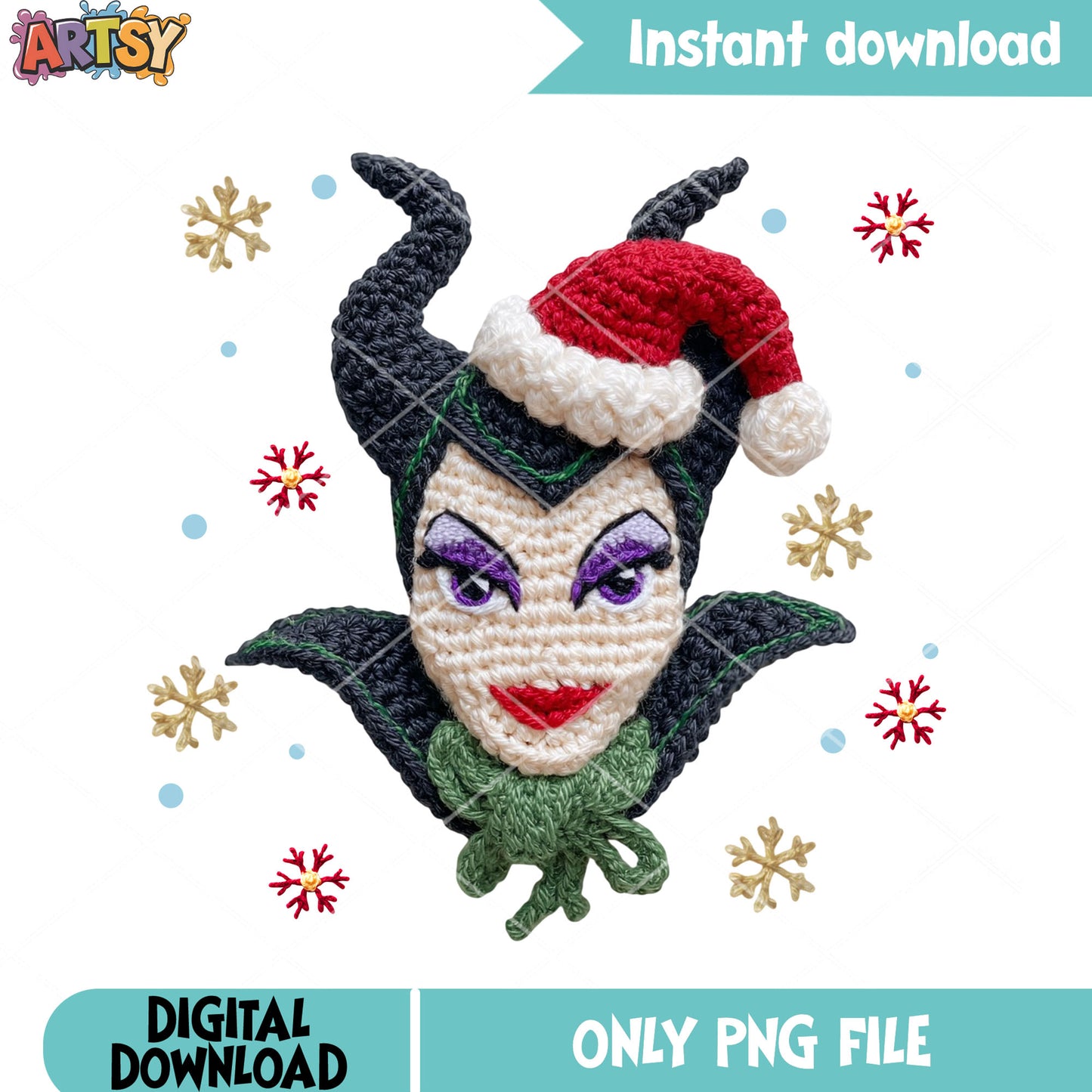 Maleficant santa hat png, sleeping beauty png, christmas gifts png