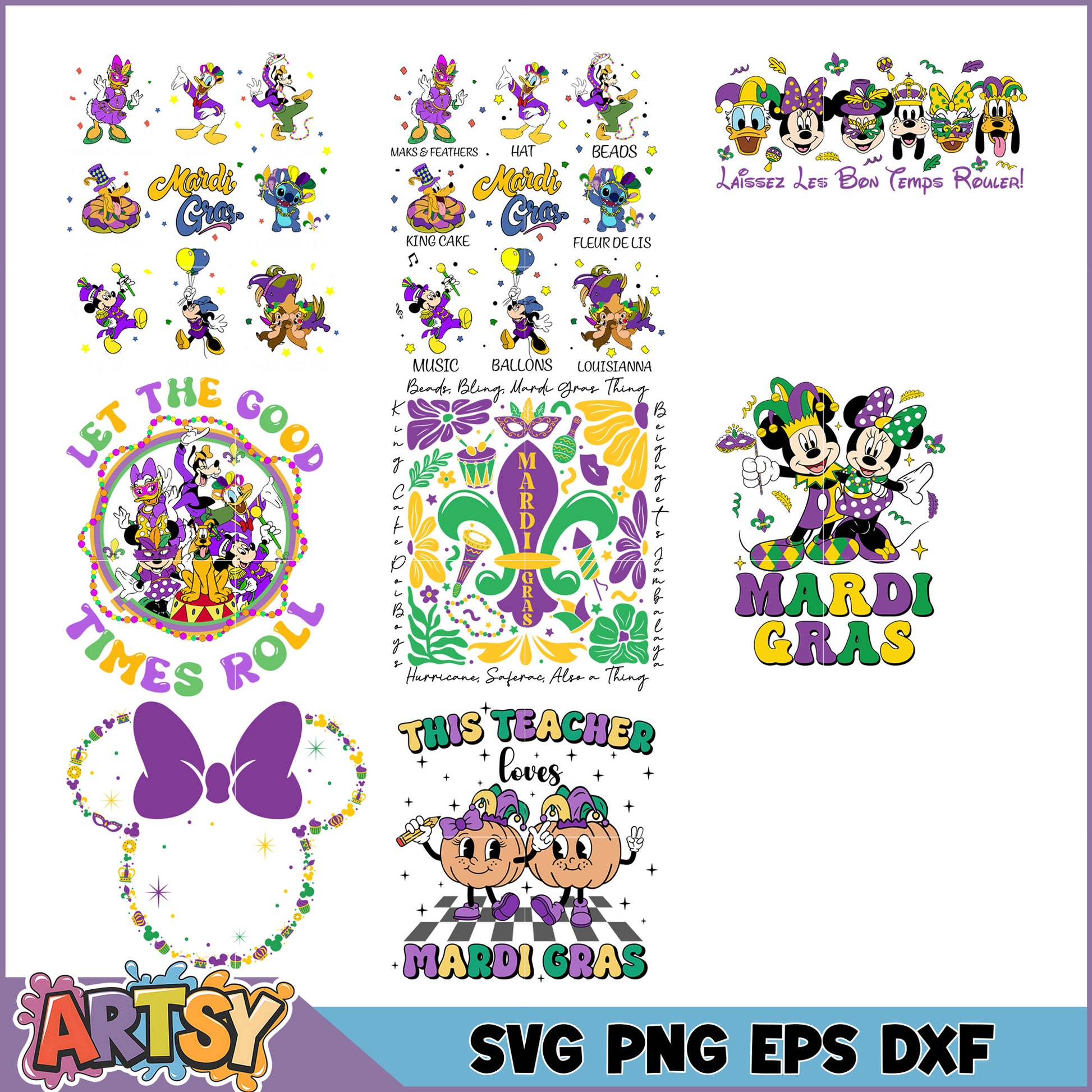 Mardi Gras Disney SVG Bundle