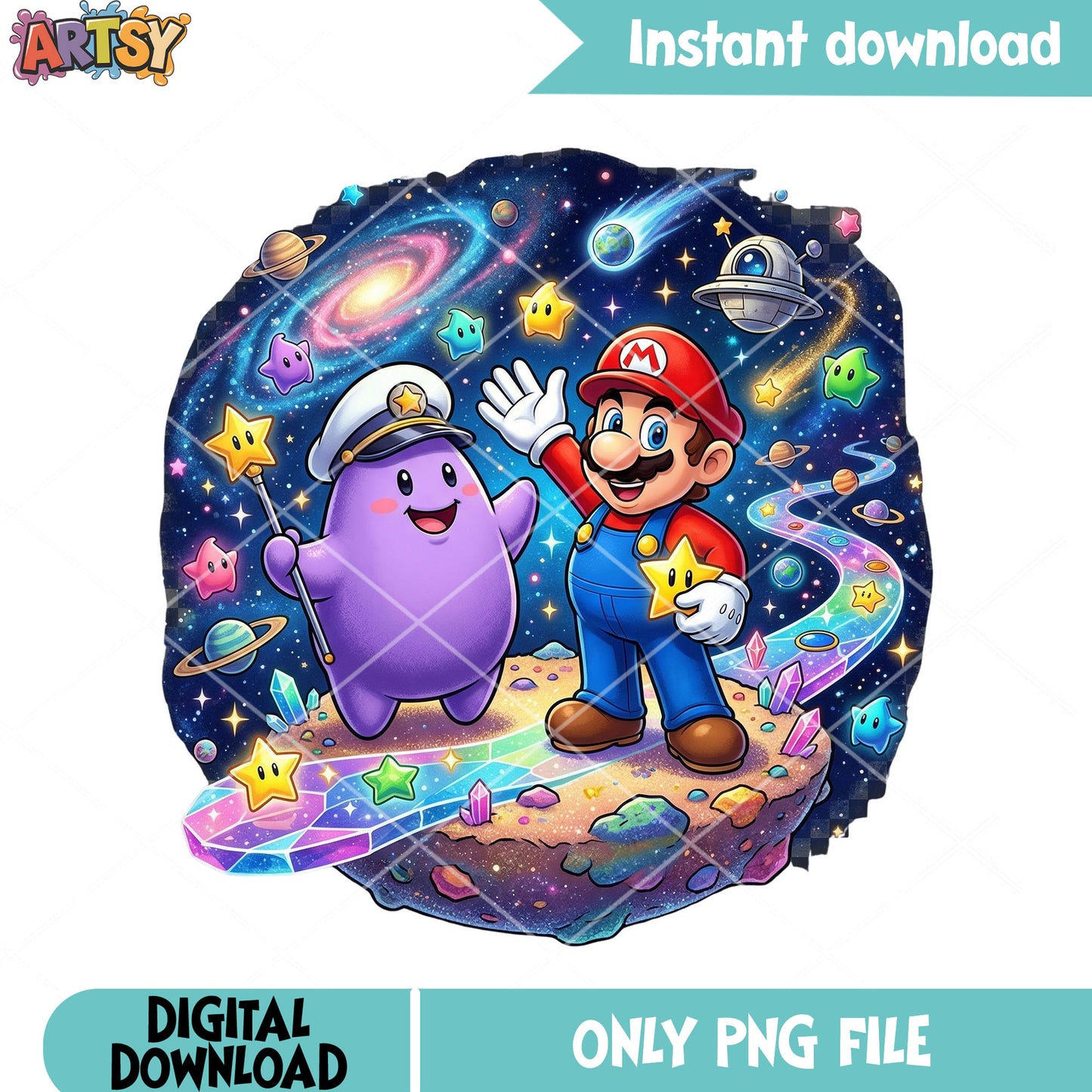 Mario blob galaxy png, mario galaxy png, mario games png