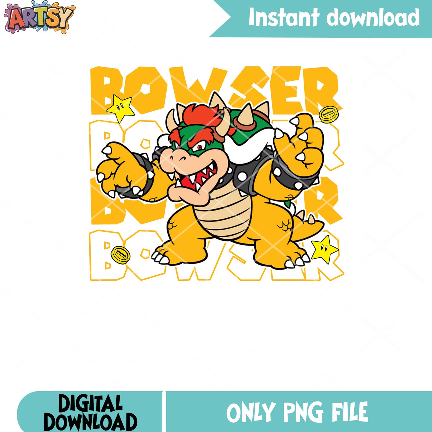 Mario bros bowser png, bowser game png, mario and bowser png