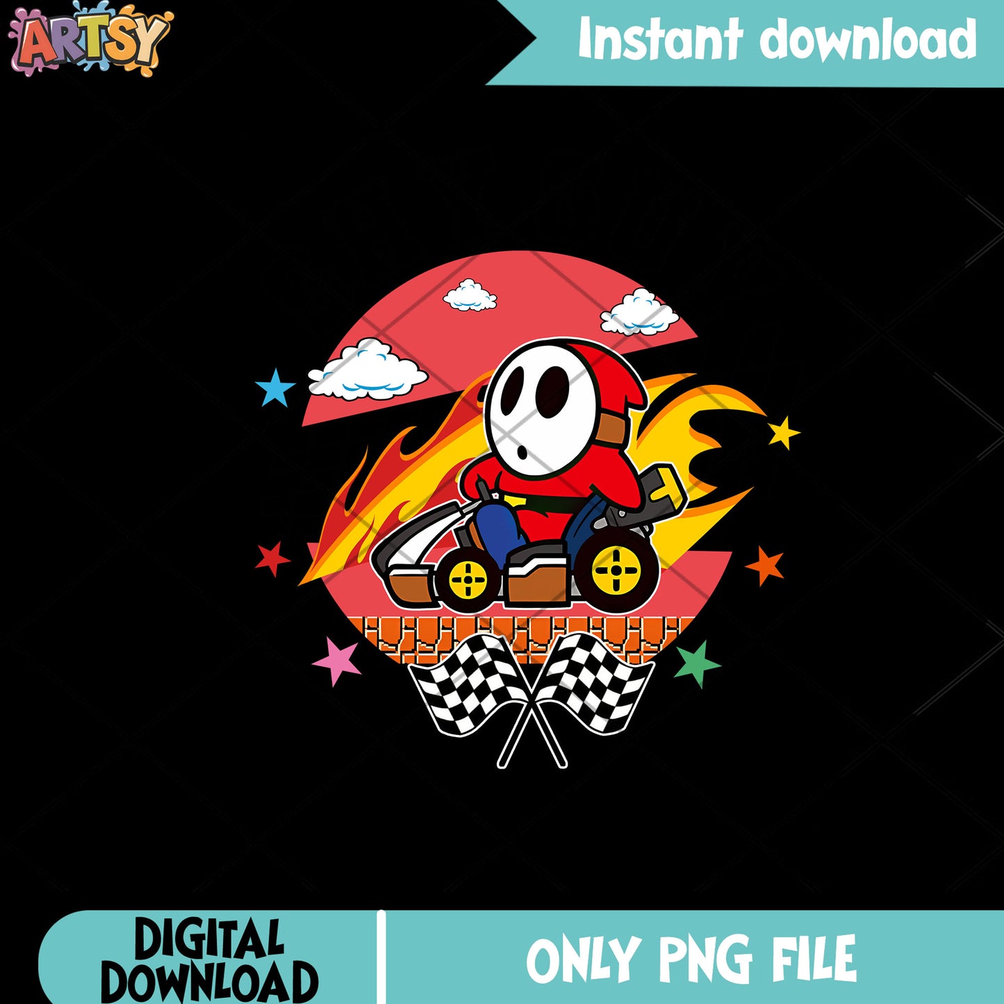Mario super shyguy png, video game png, nintendo swich png