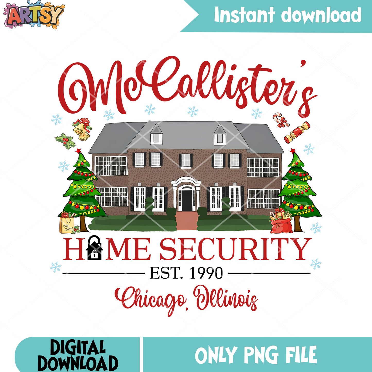 Mccallisters christmas png, christmas tree png, home alone png
