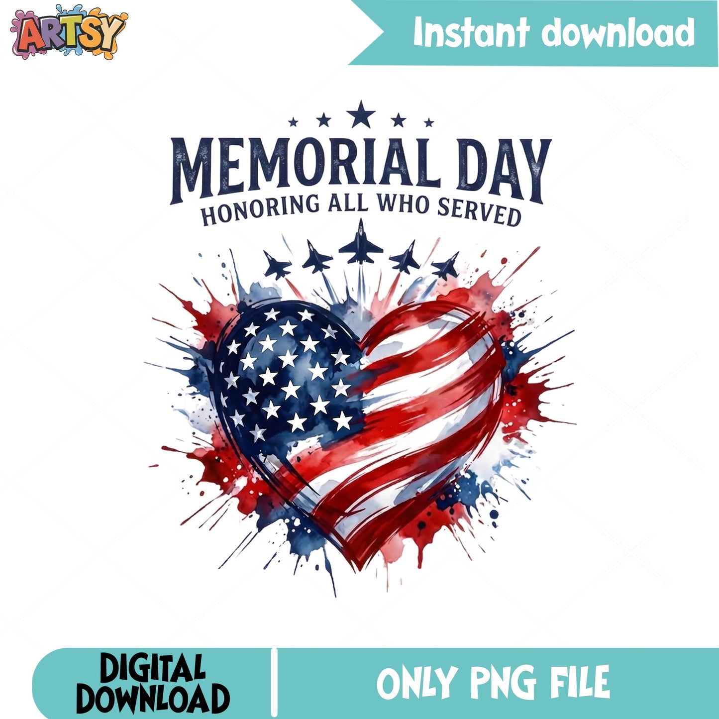 Memorial Day Honoring All Who Served, American Flag PNG, Patriotic PNG