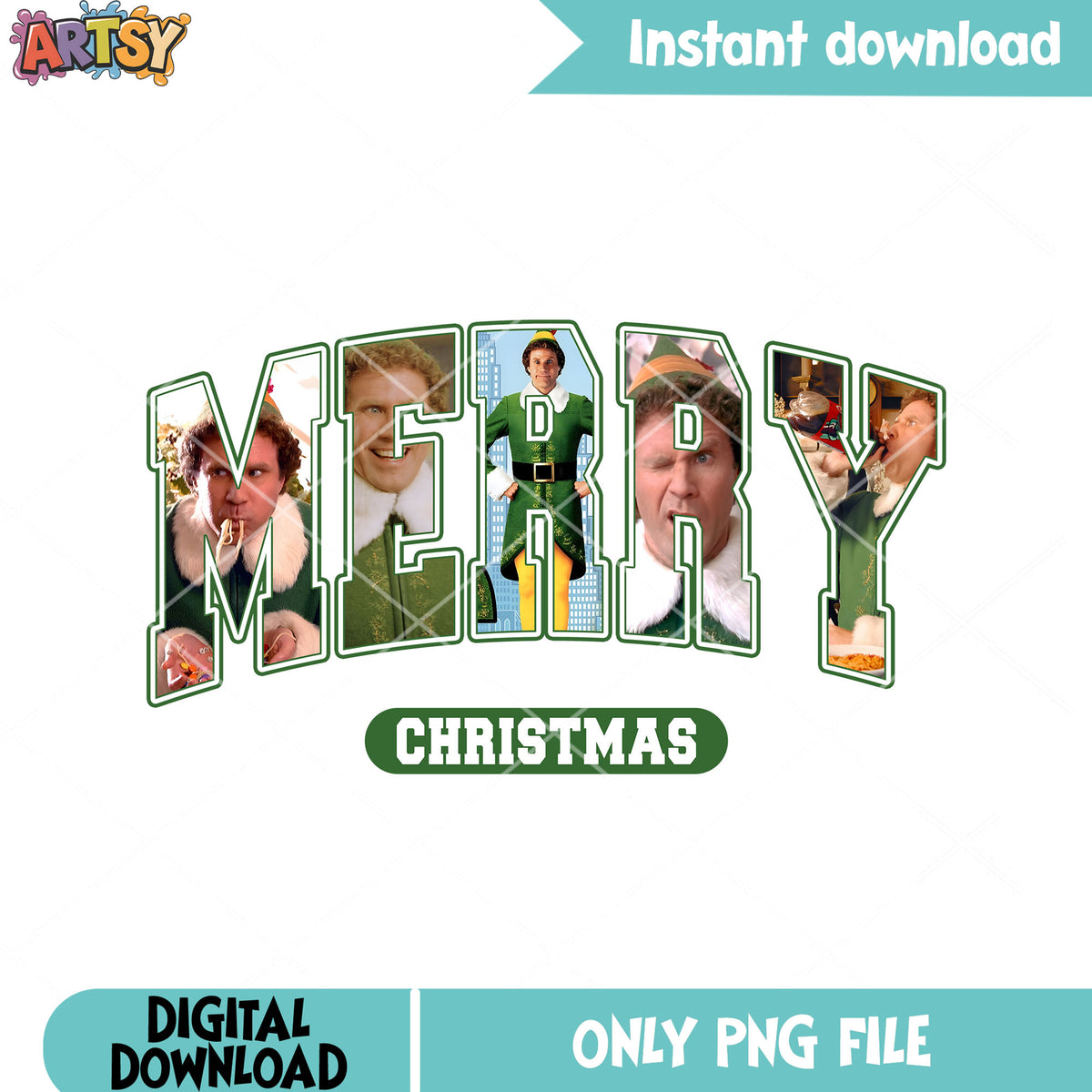 Merry christmas buddy elf png, buddy the elf png, santa claus png