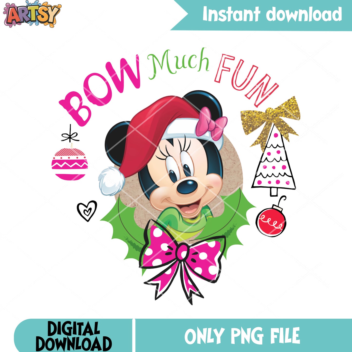 Merry christmas minnie png, minnie mouse png, christmas tree png