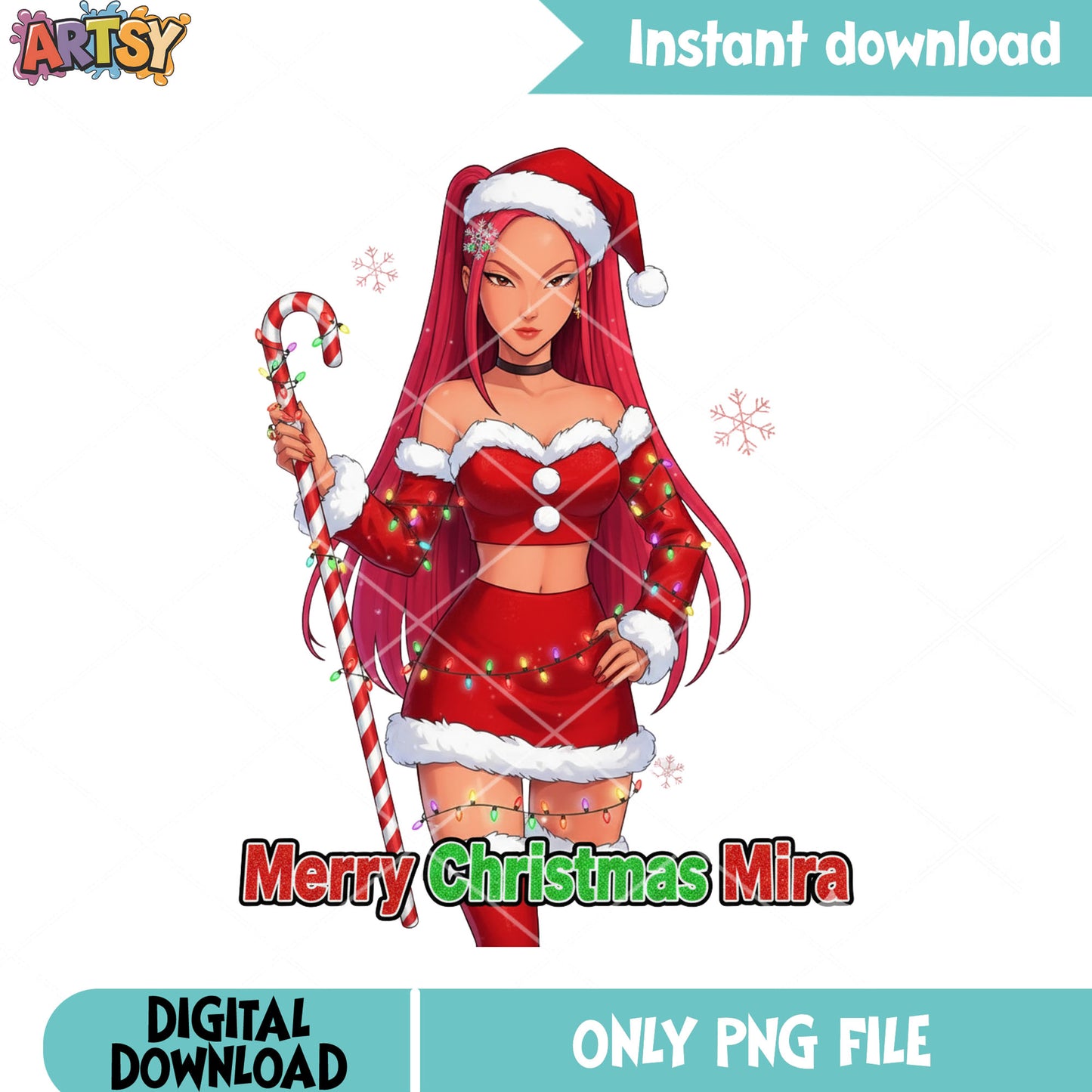 Merry christmas mira png, huntrix png, mira kpop demon hunters png