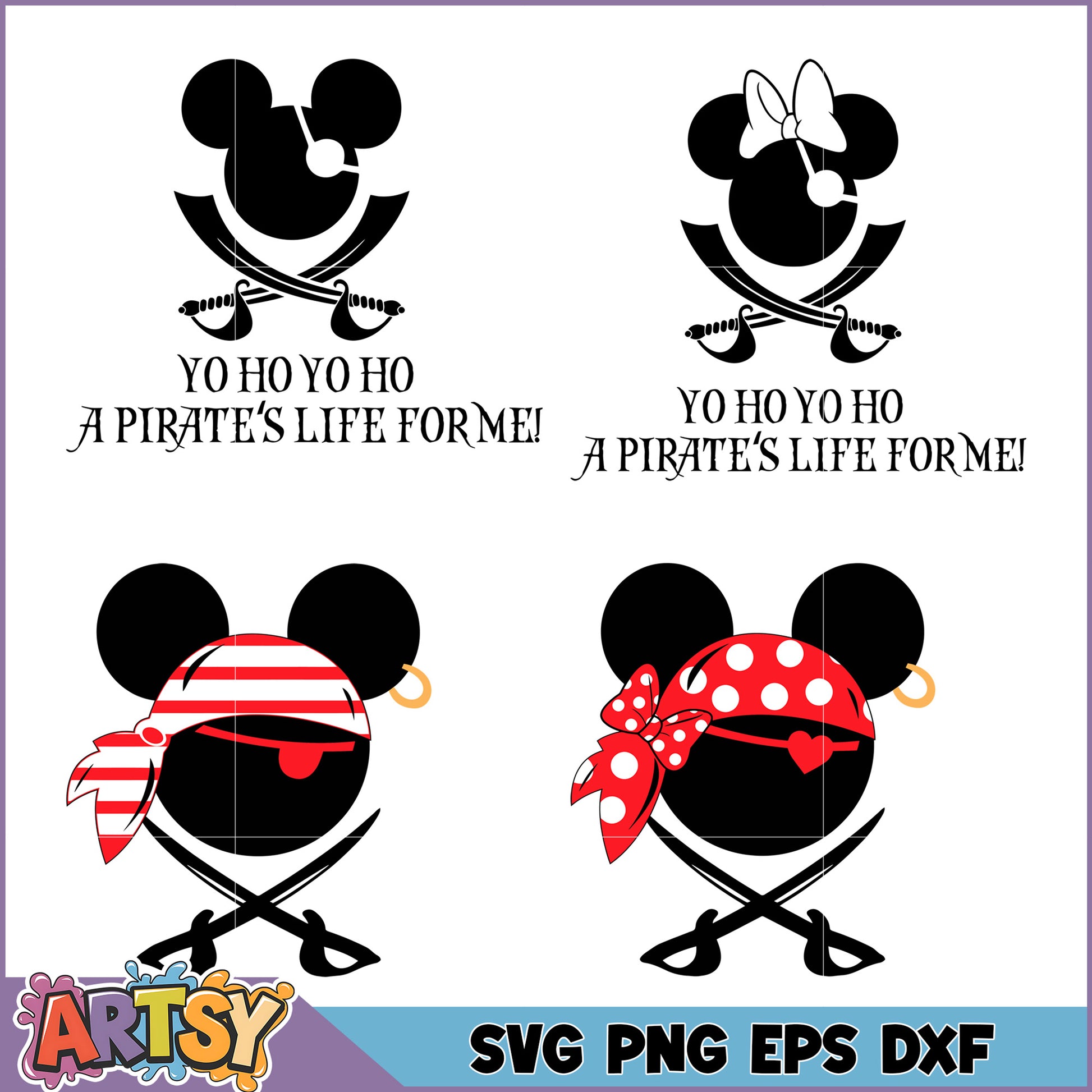 Mickey Minnie Pirate SVG Bundle