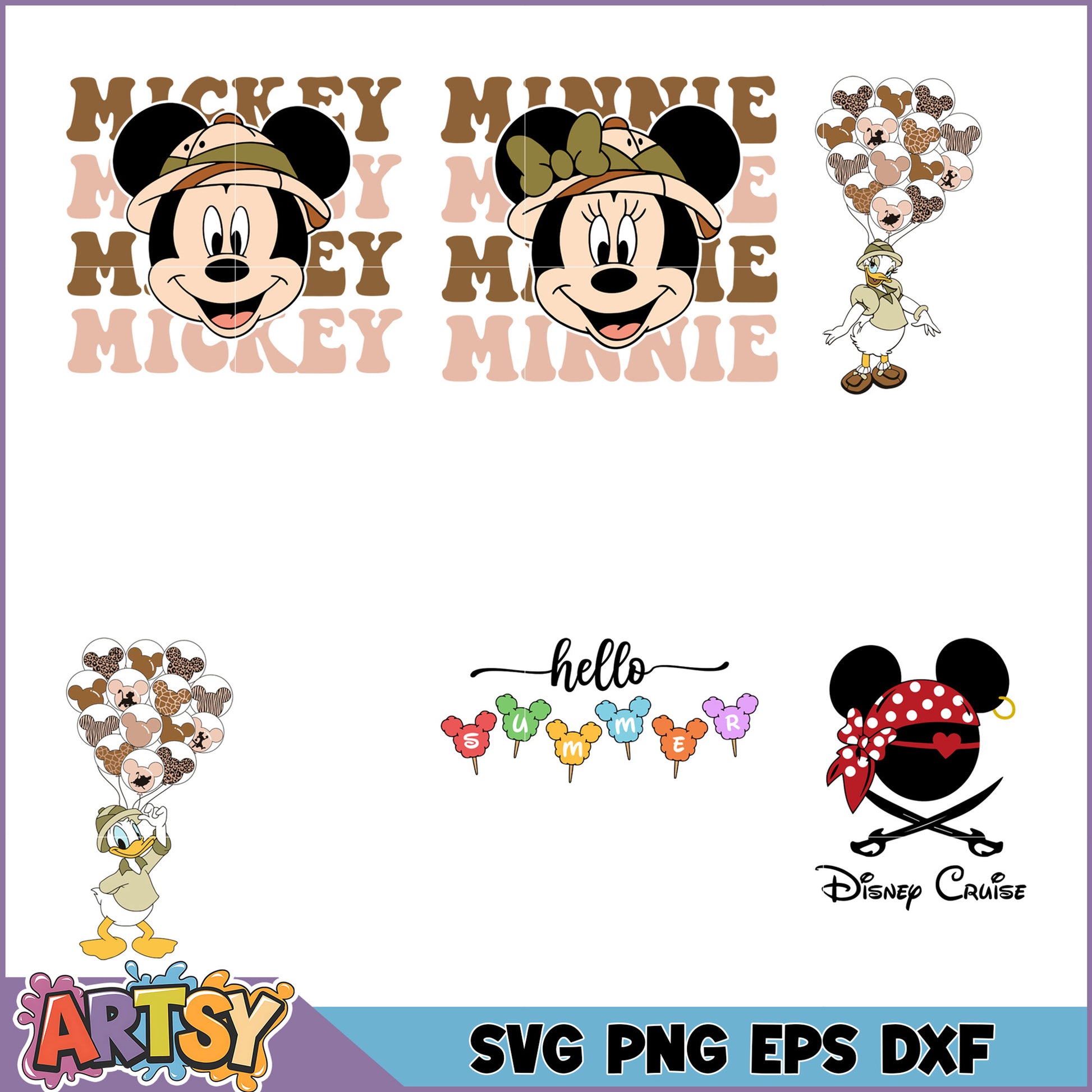 Mickey Minnie SVG Bundle Disney Designs