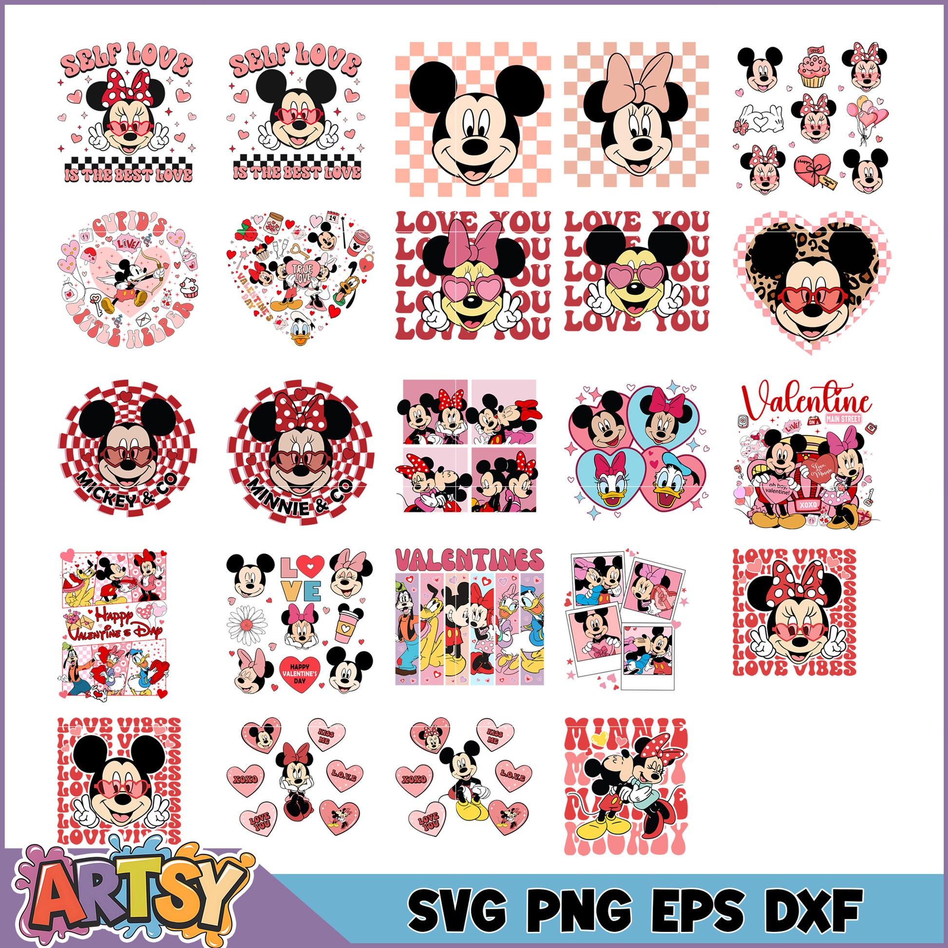 Mickey Minnie Valentine SVG Bundle