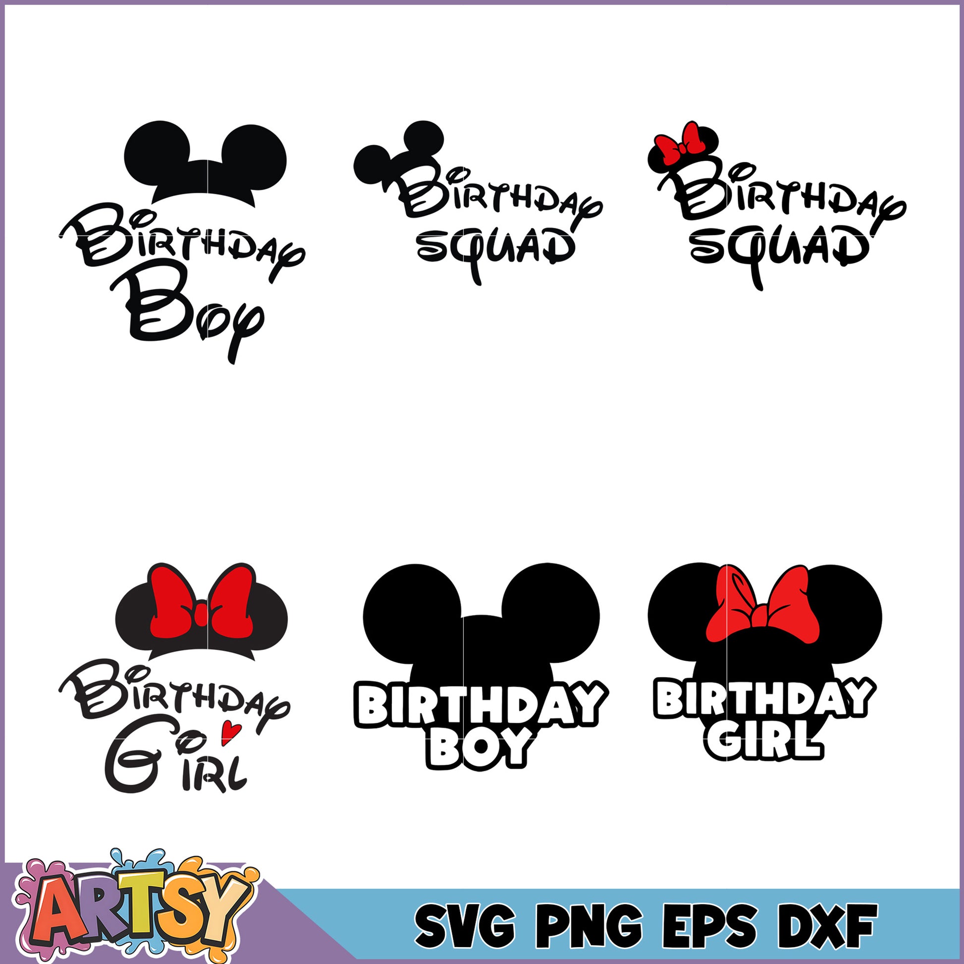 Mickey Mouse Birthday SVG Bundle