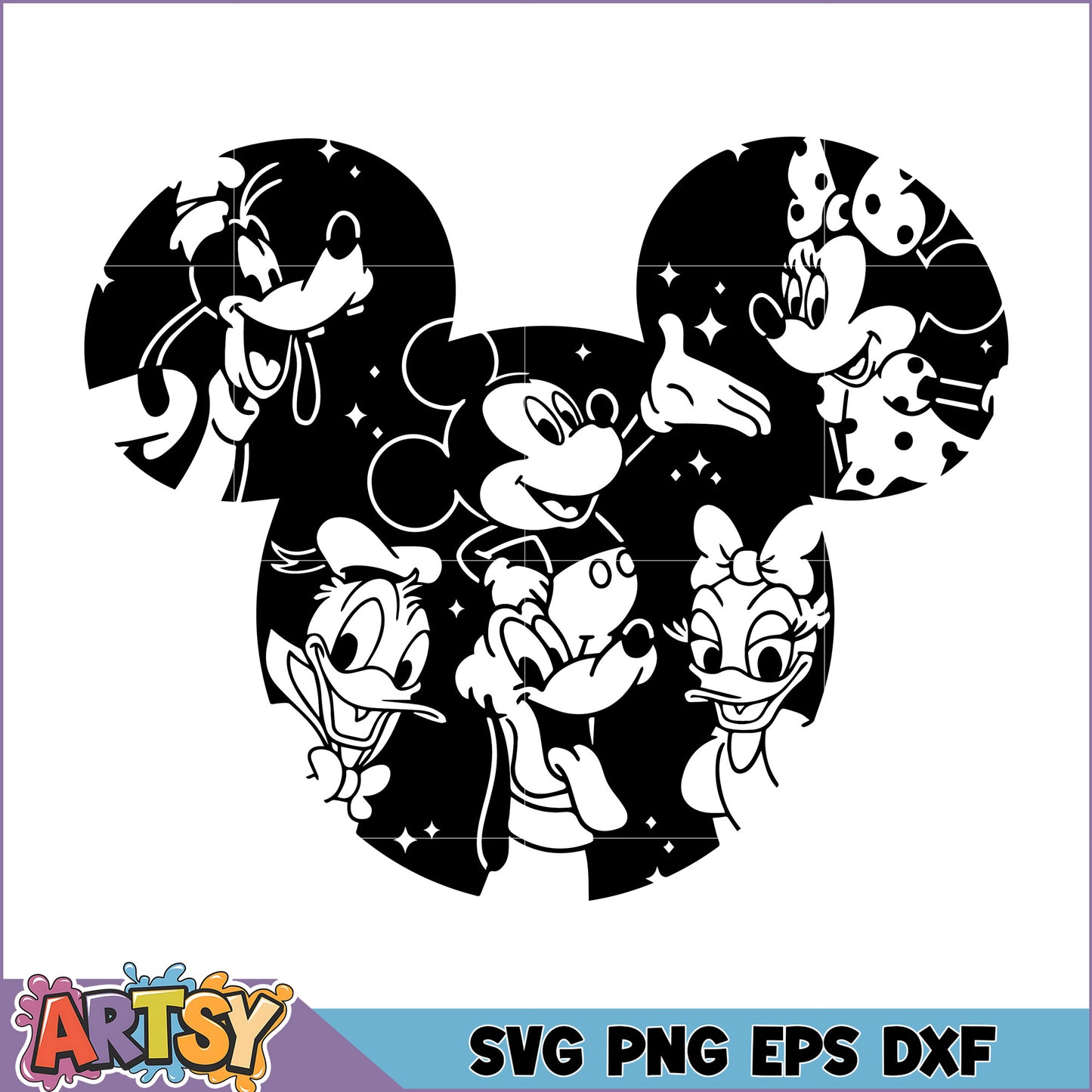 Mickey Mouse Friends SVG Cut File
