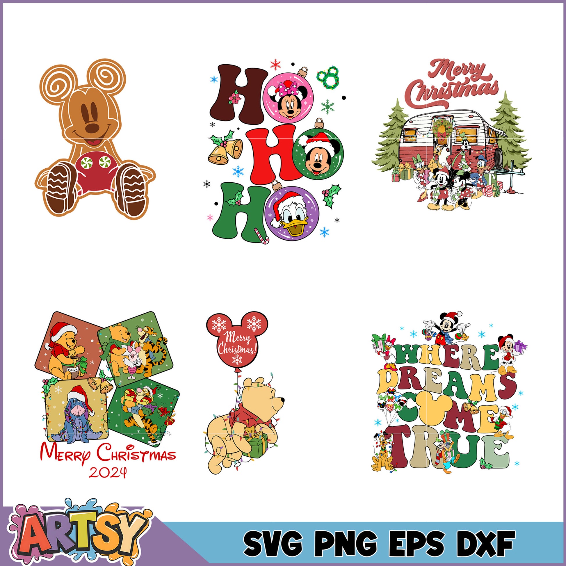 Mickey and Friends Christmas SVG Bundle for Crafting Joy