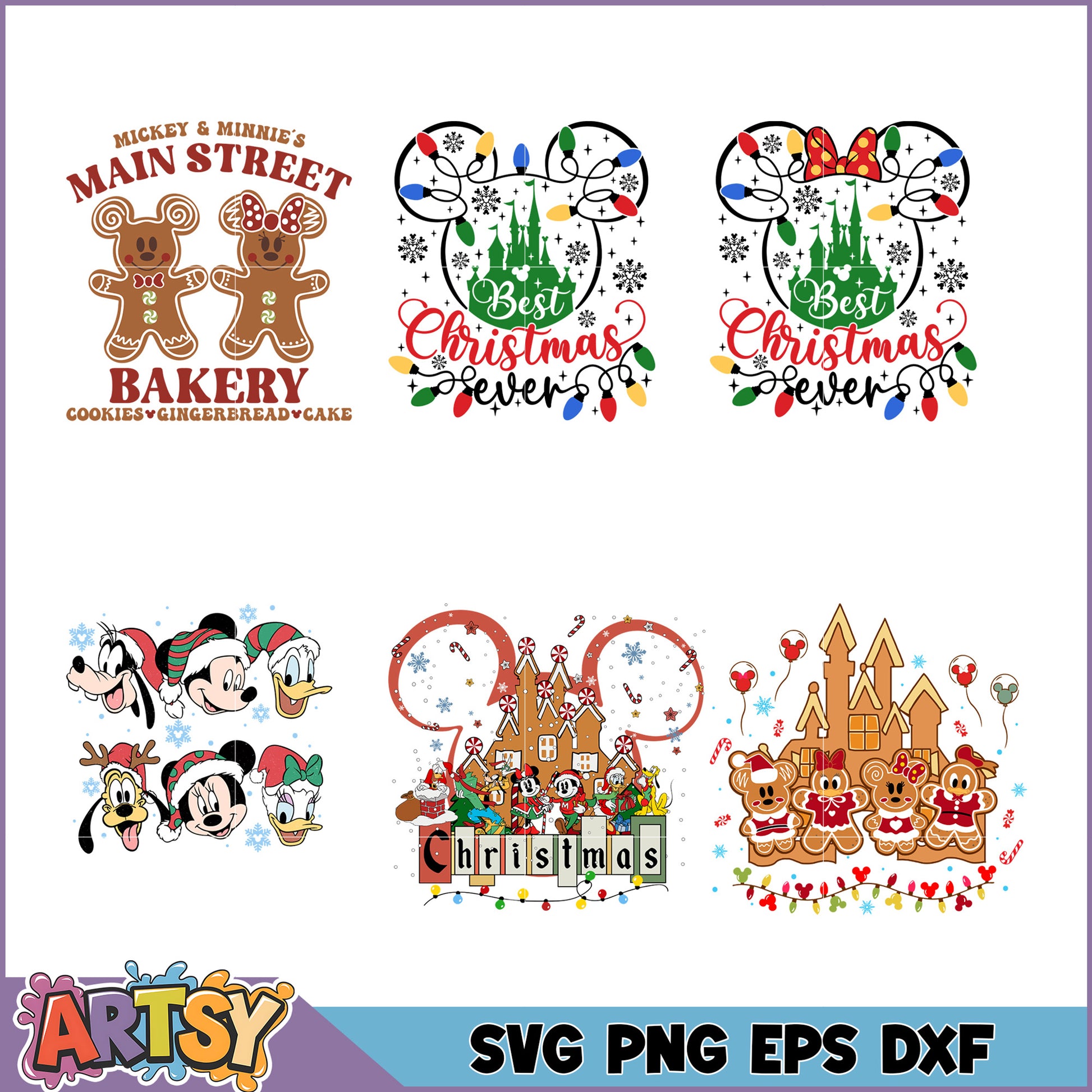 Mickey and Friends Christmas SVG Bundle for Festive Crafts