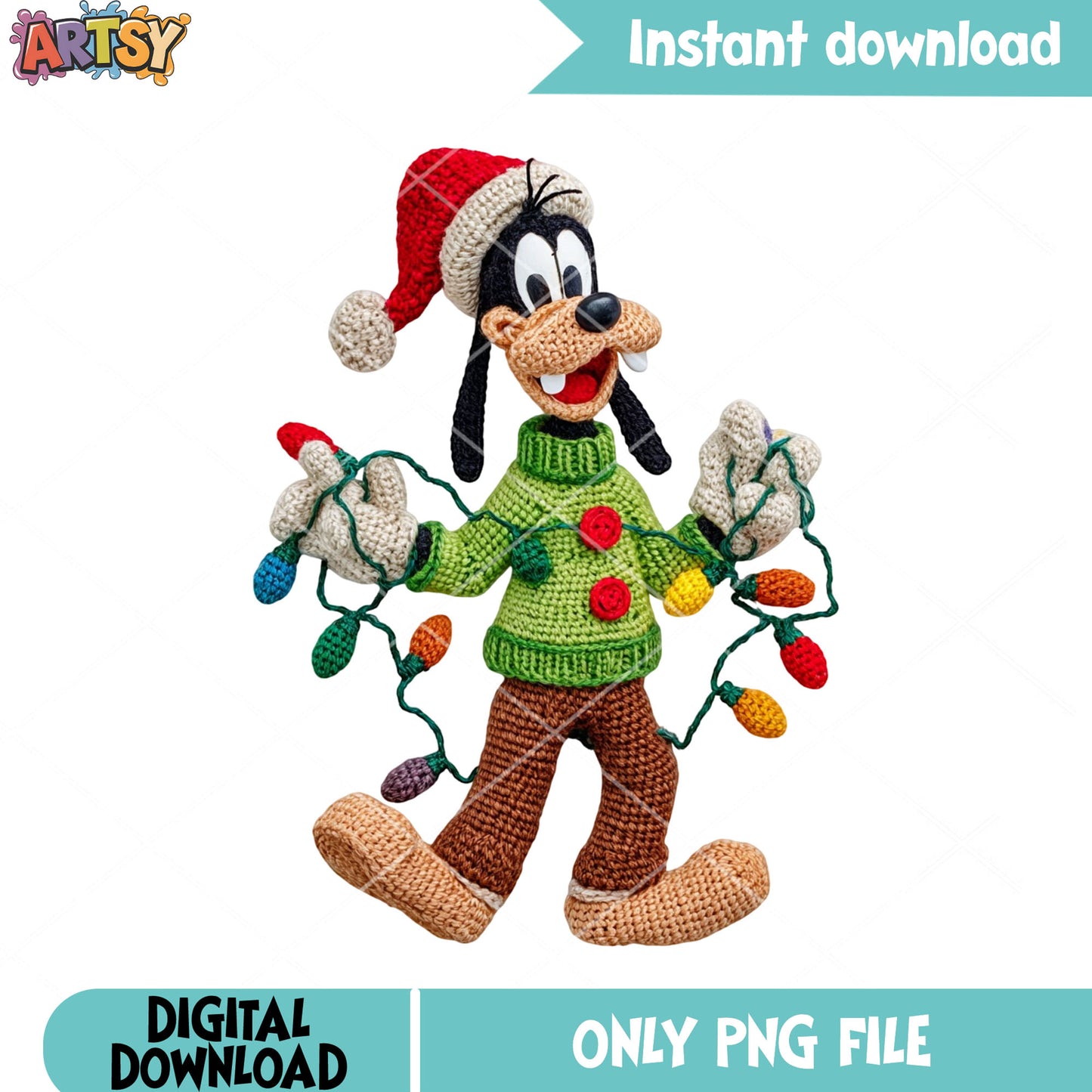 Mickey and friends christmas png, disney Christmas png, goofy png