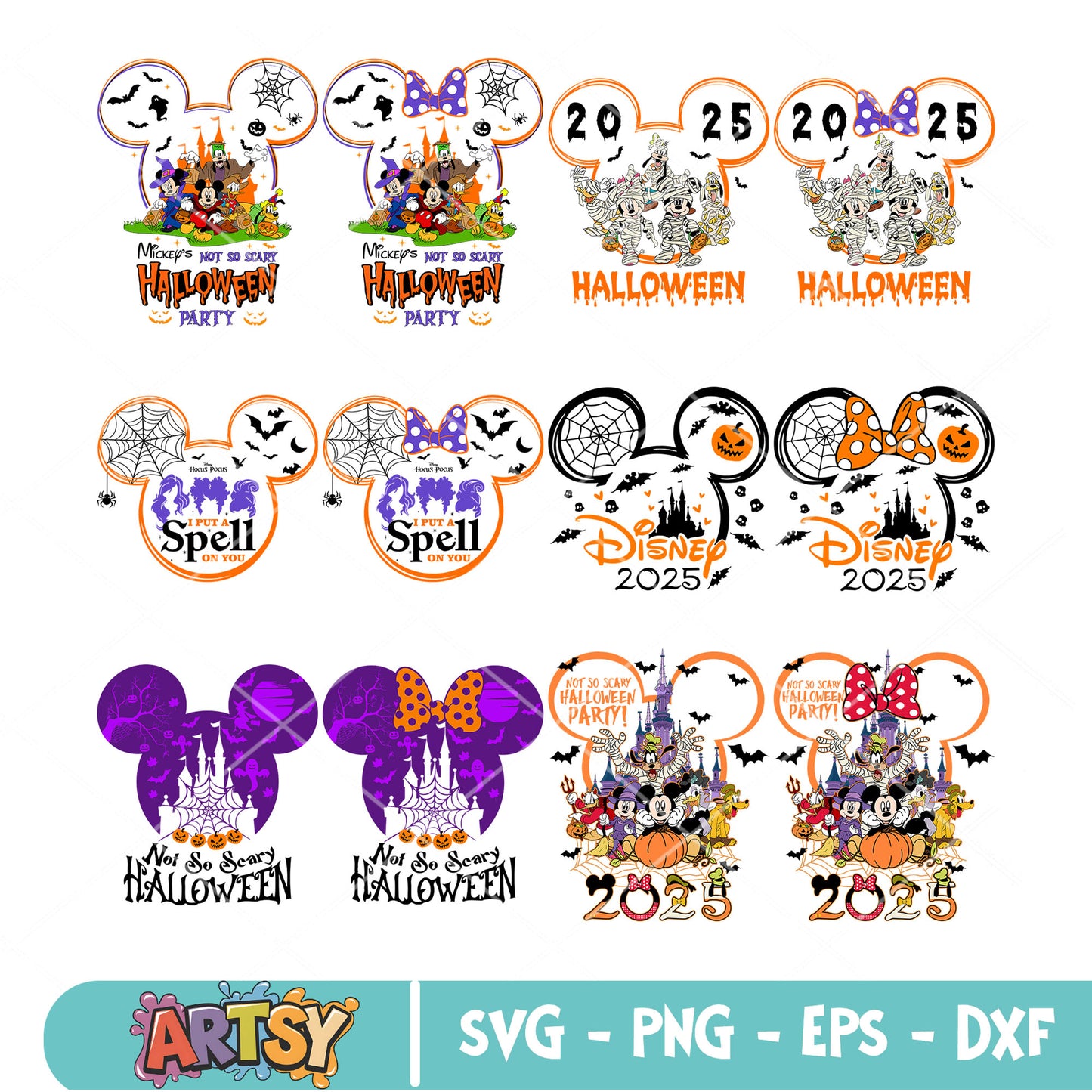 Mickey head halloween svg bundle, halloween 2025 svg, mickey halloween svg