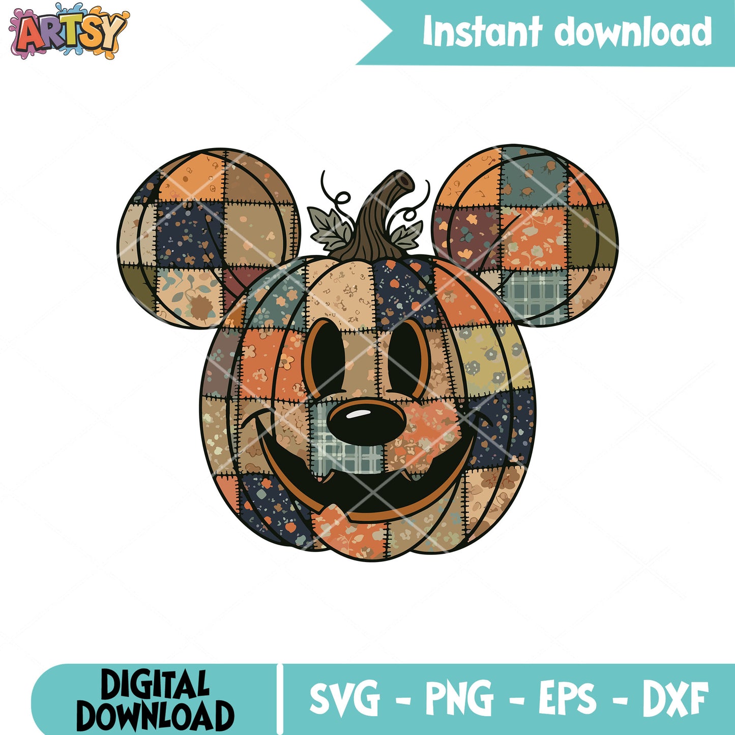 Mickey pumpkin head svg, pumpkin mickey svg, mickey head svg