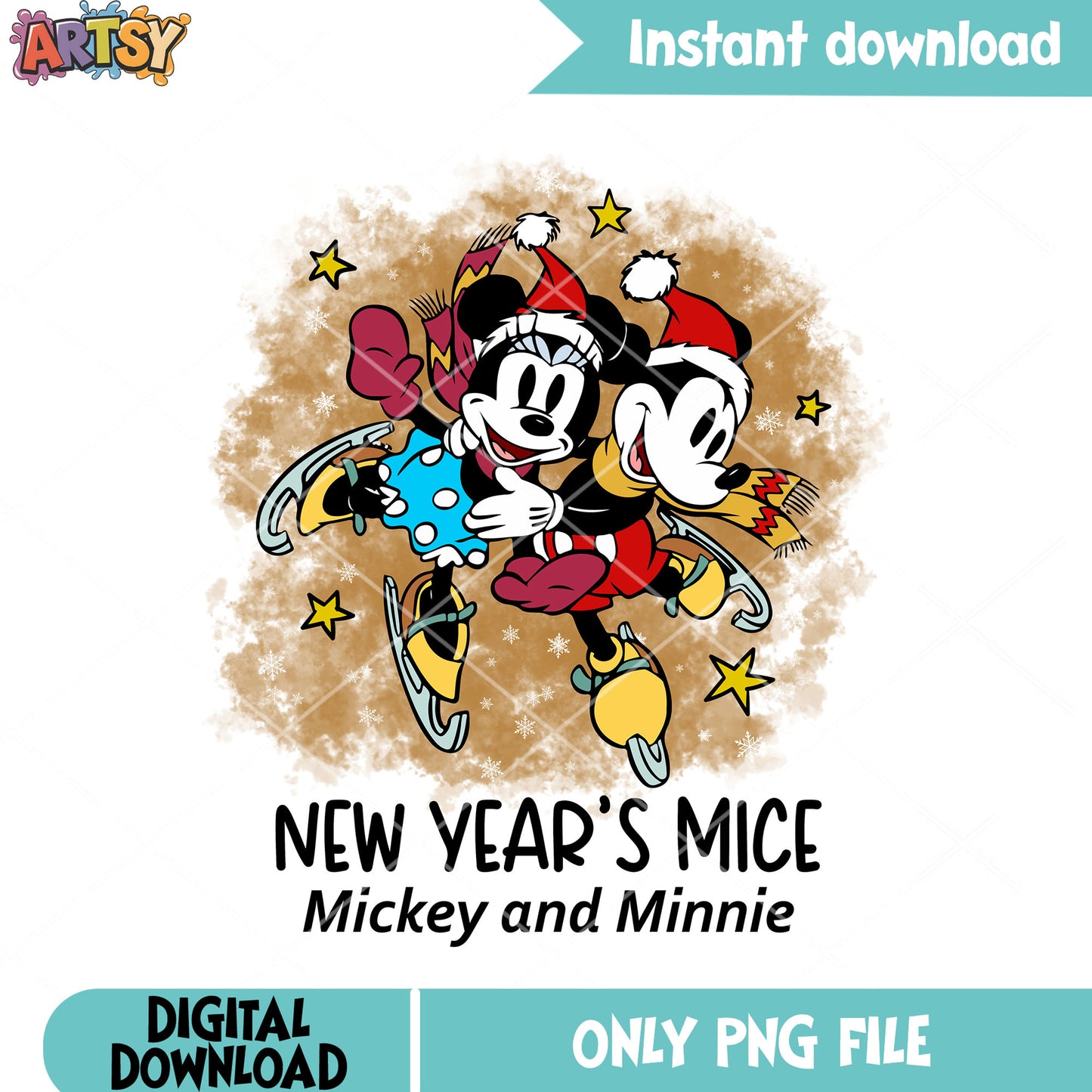 Mickey santa hat mice png, happy new year png, santa hat png
