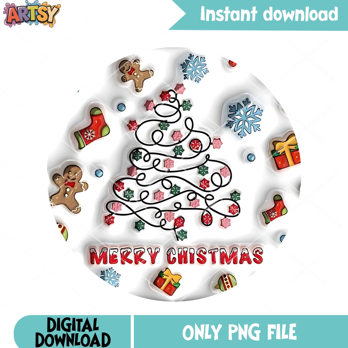 Minimalist string light png, christmas tree png, wire christmas png