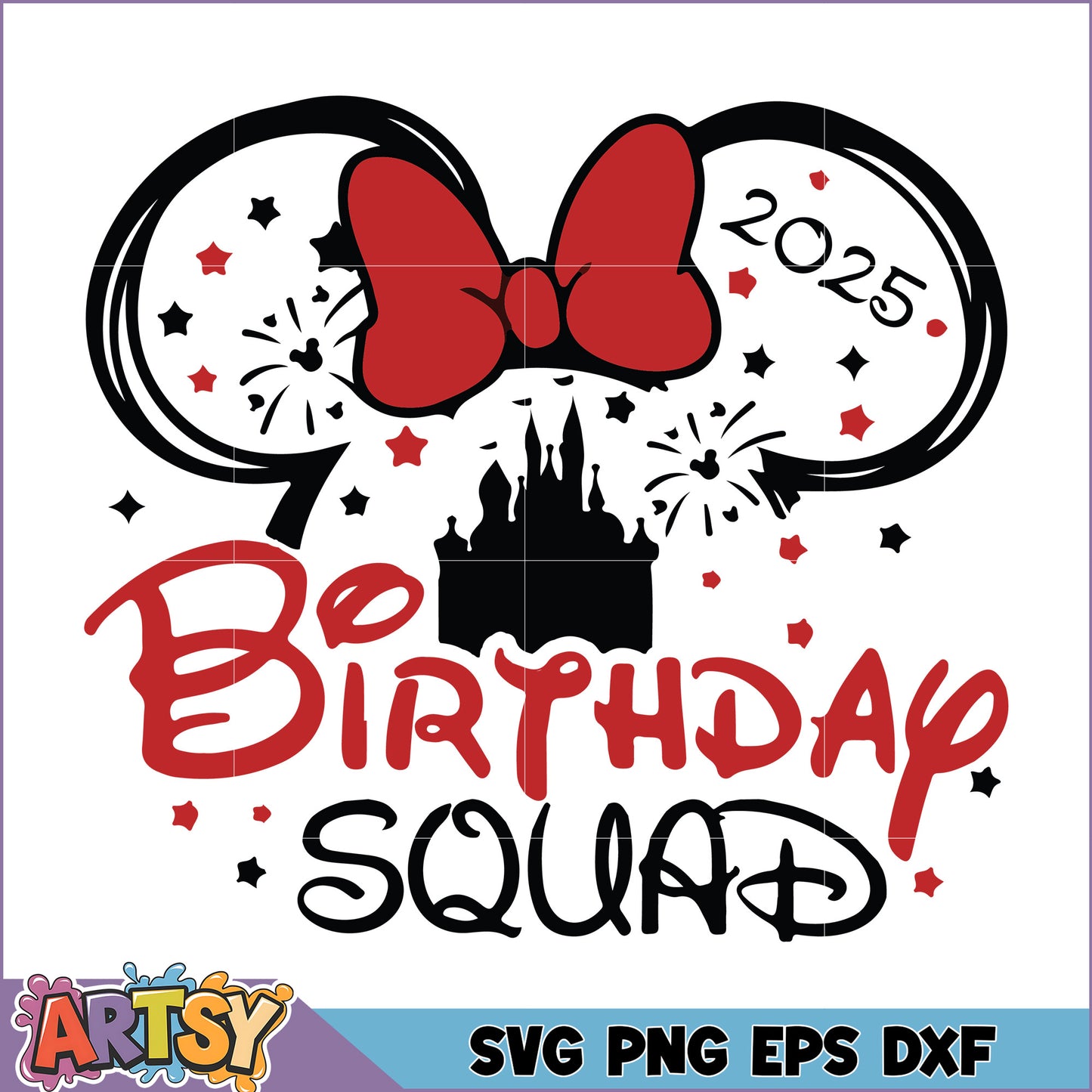 Minnie Mouse Birthday Squad SVG 2025