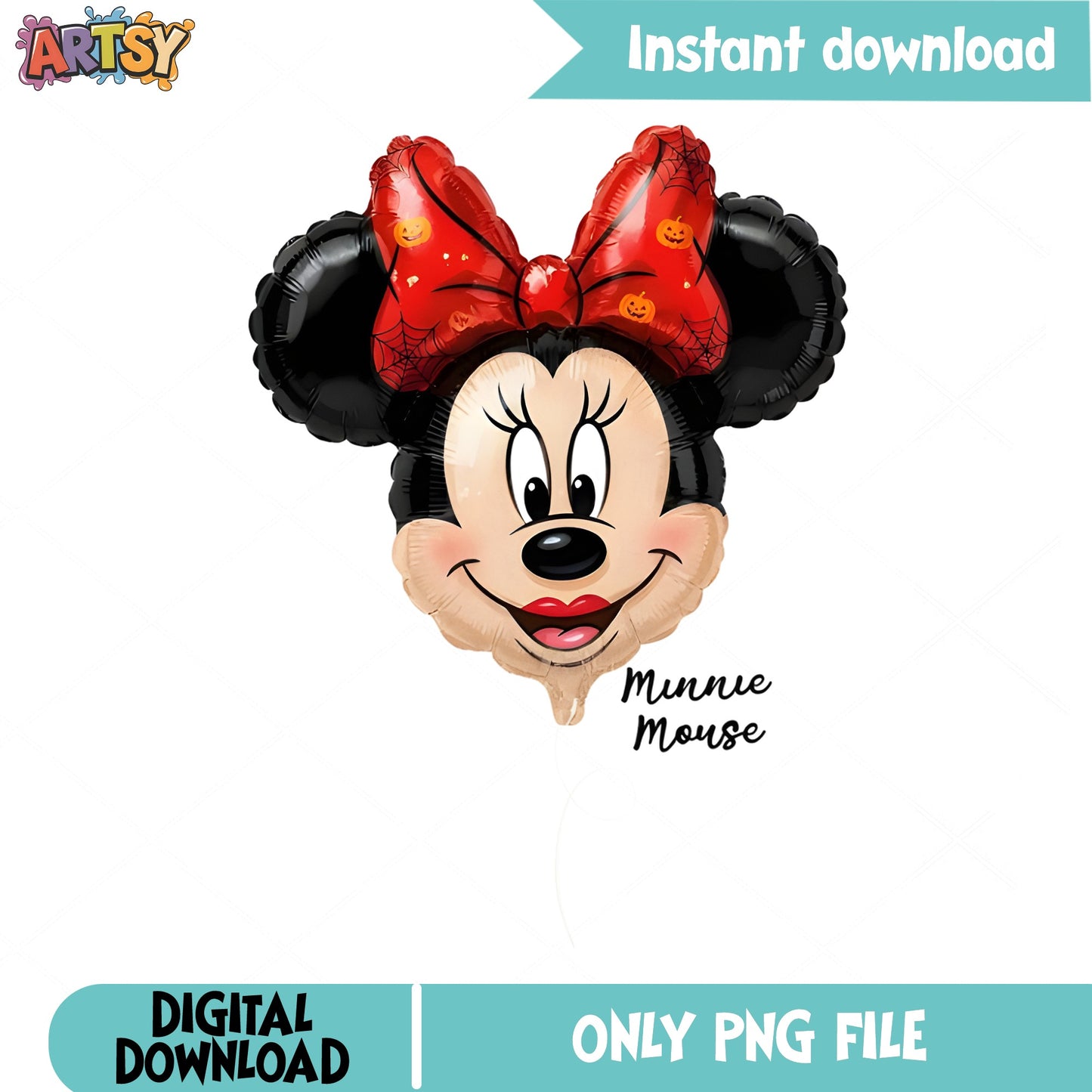 Minnie Mouse Halloween Balloon PNG, Disney Halloween PNG, Spooky PNG