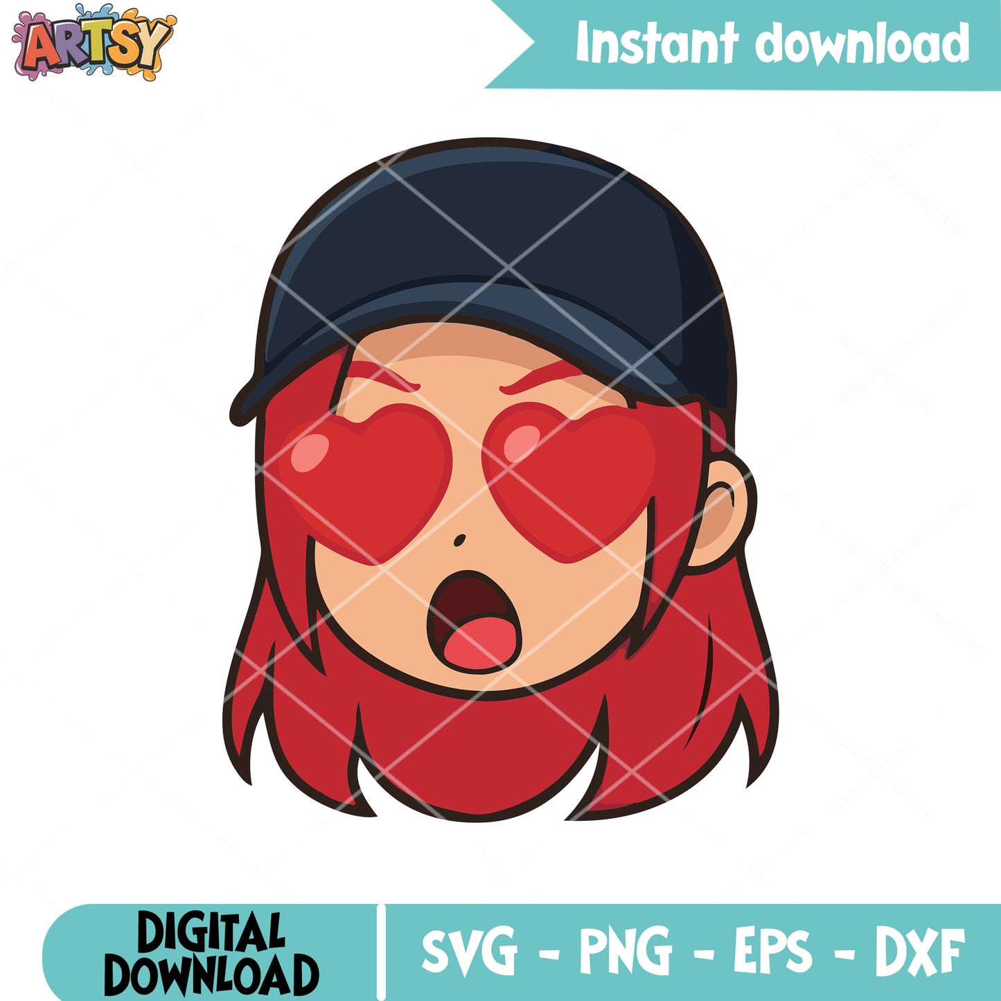 Mira cute love head svg, Mira huntrix svg, Mira kpop svg