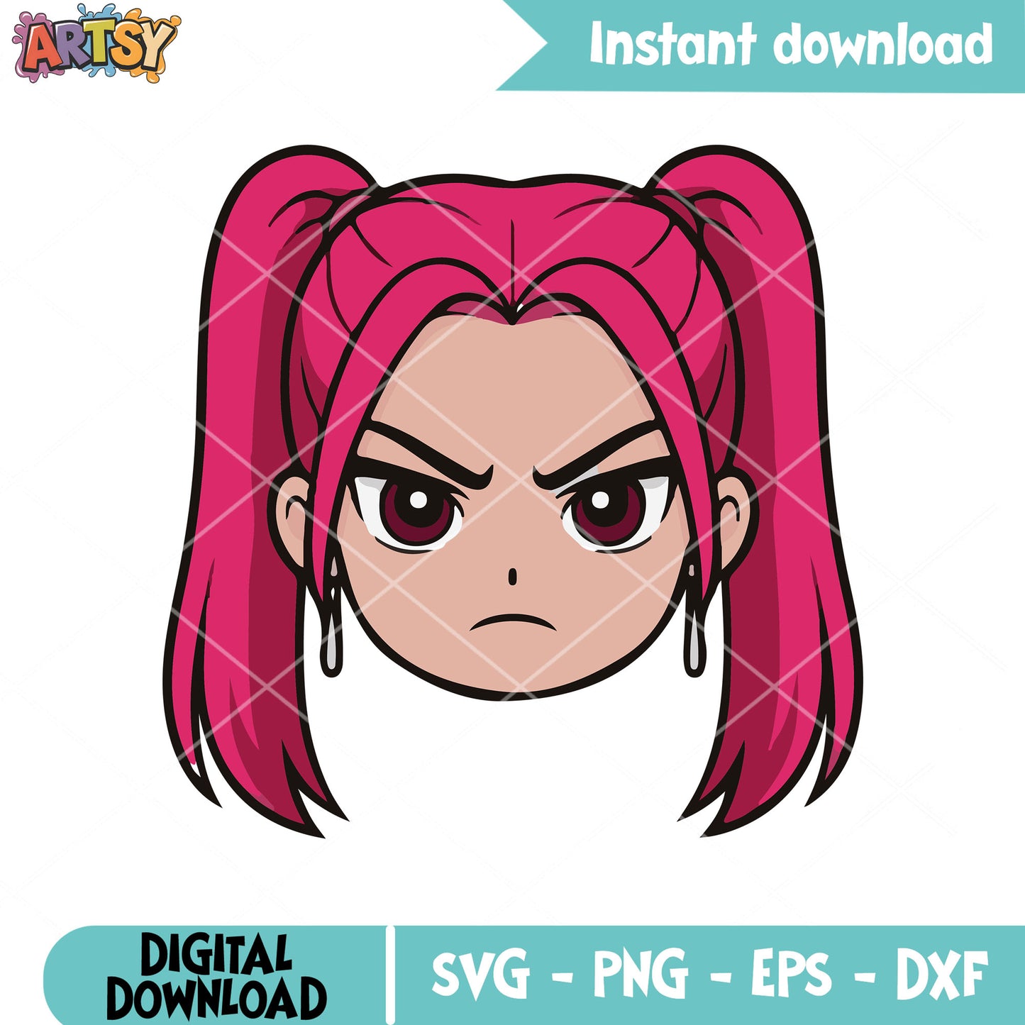 Mira kpop head file svg, mira huntrix svg, kpop mira svg