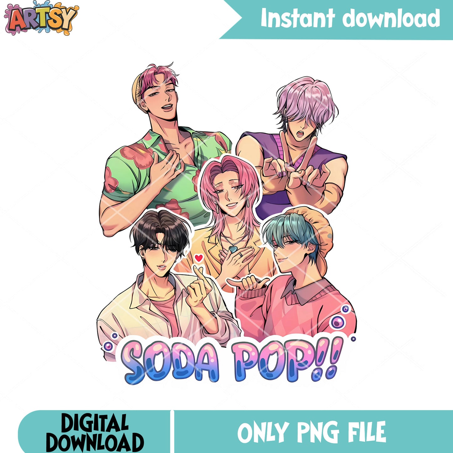 Modern kpop saja boys png, demon hunters kpop png, soda pop png