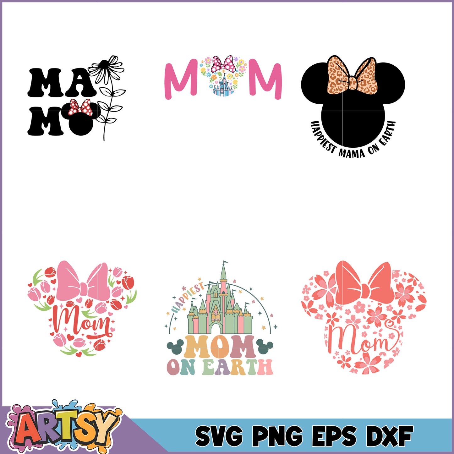 Mom SVG Bundle Mouse Ears Designs