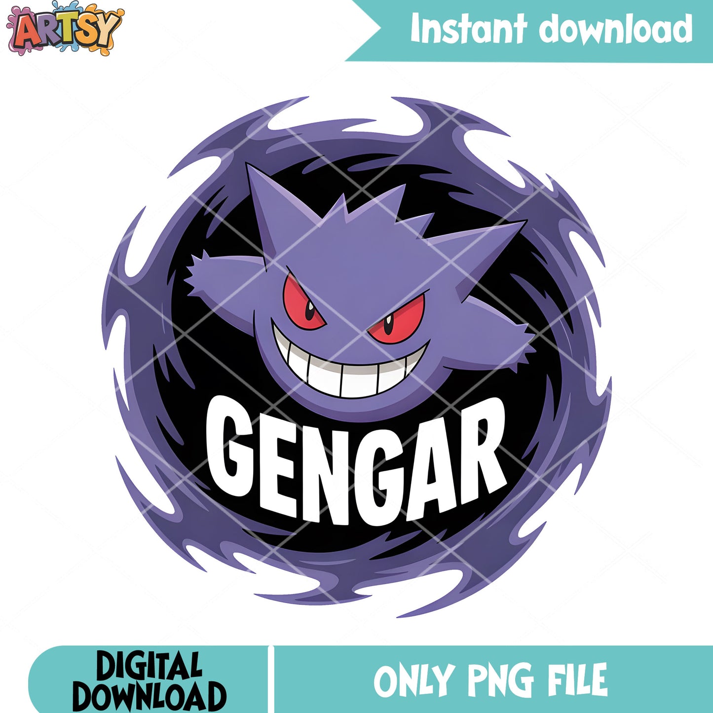 Monster gengar shadow png, pokemon stickers png, pokemon gengar png