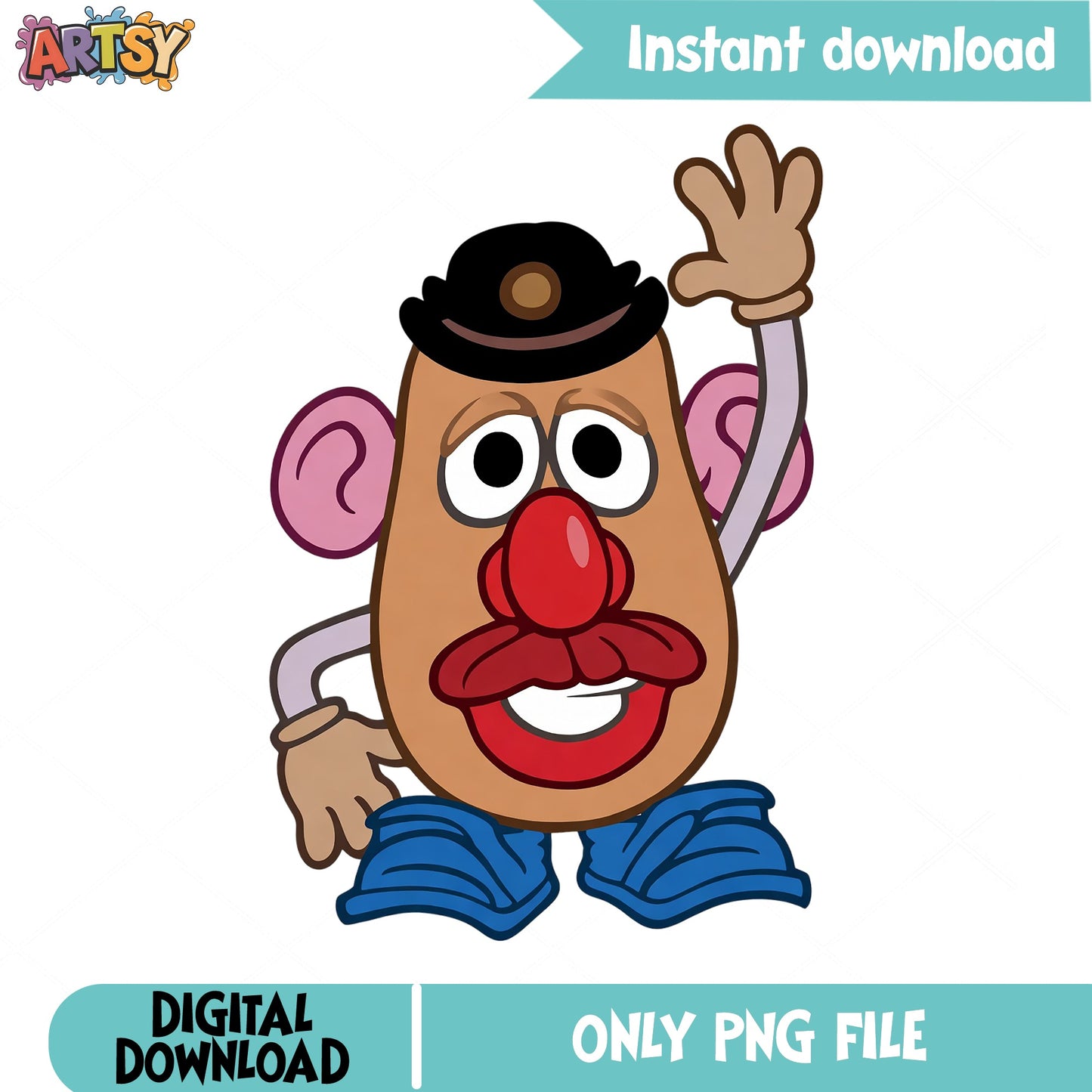 Mr Potato Head PNG, Toy Story Character PNG, Disney PNG