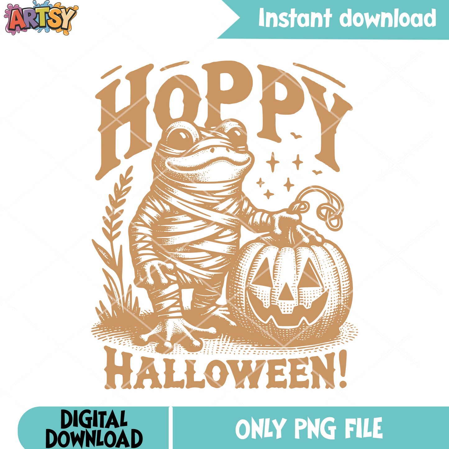 Mummy costume frog png, wicker pumpkin png, halloween scary png