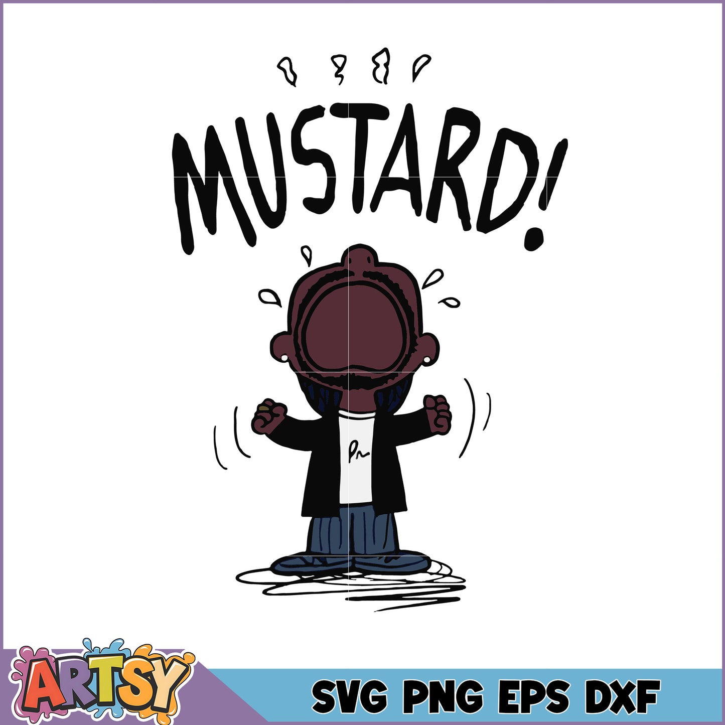 Mustard Man SVG Cut File PNG EPS DXF