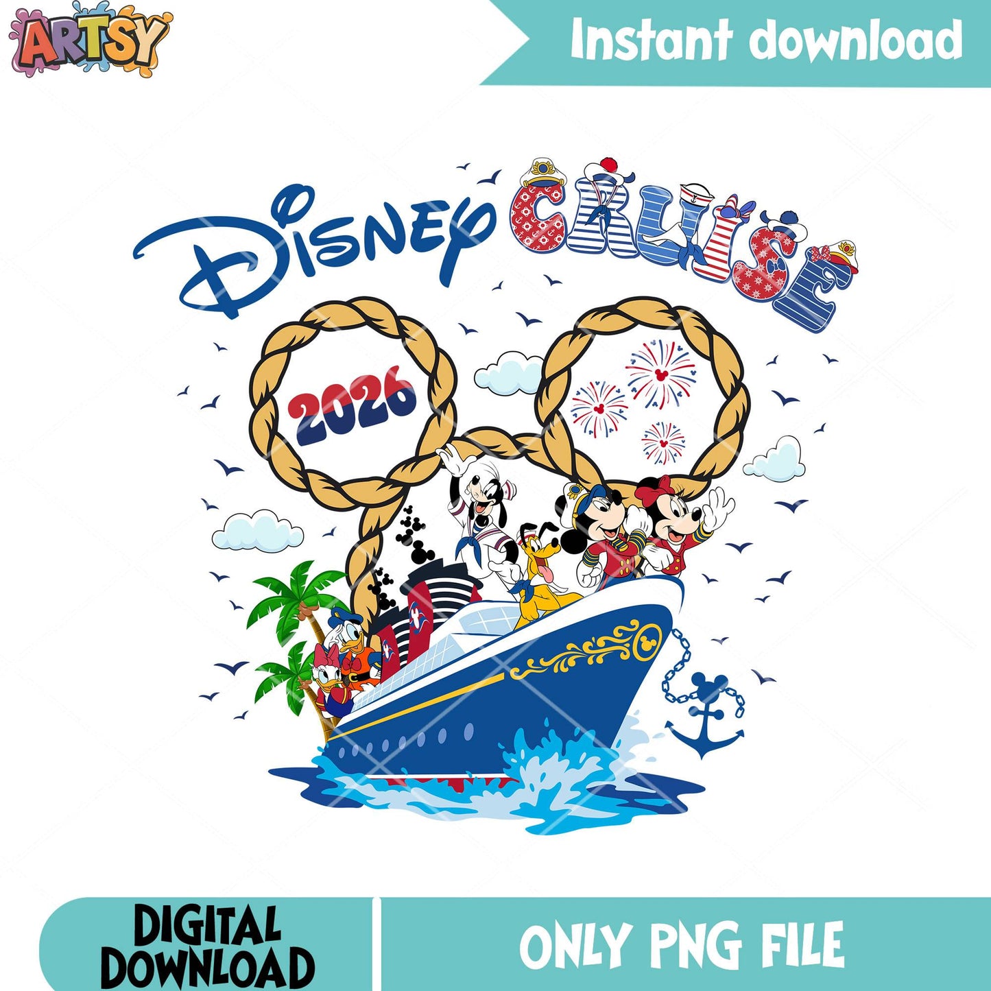 My disney crew christmas png, mickey friends png, dinsey cruise png