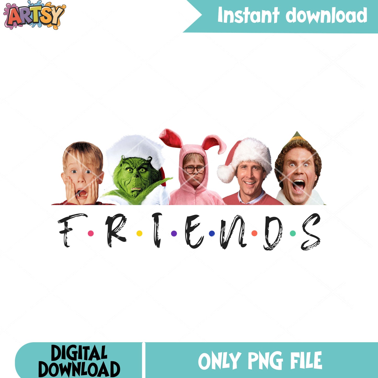 My movie in christmas png, friends tv show png, Clark Griswold png