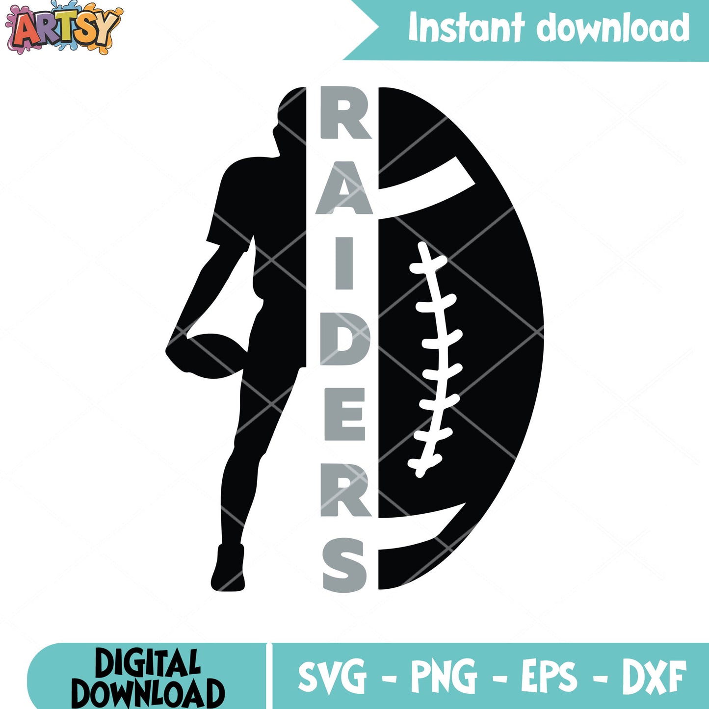 NFL Football pigskin player svg, nfl teams svg, lv raiders svg