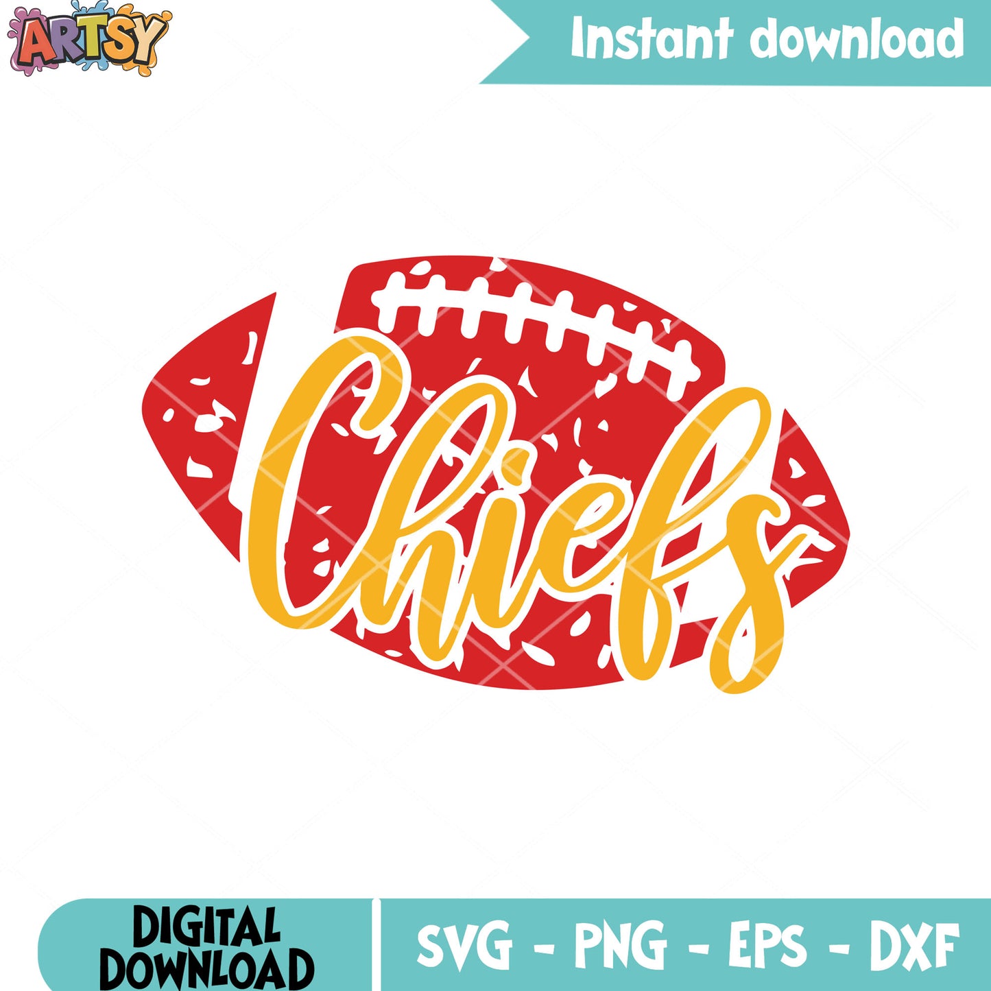 NFL football ball chiefs svg, kc chiefs svg, nfl pigskin svg