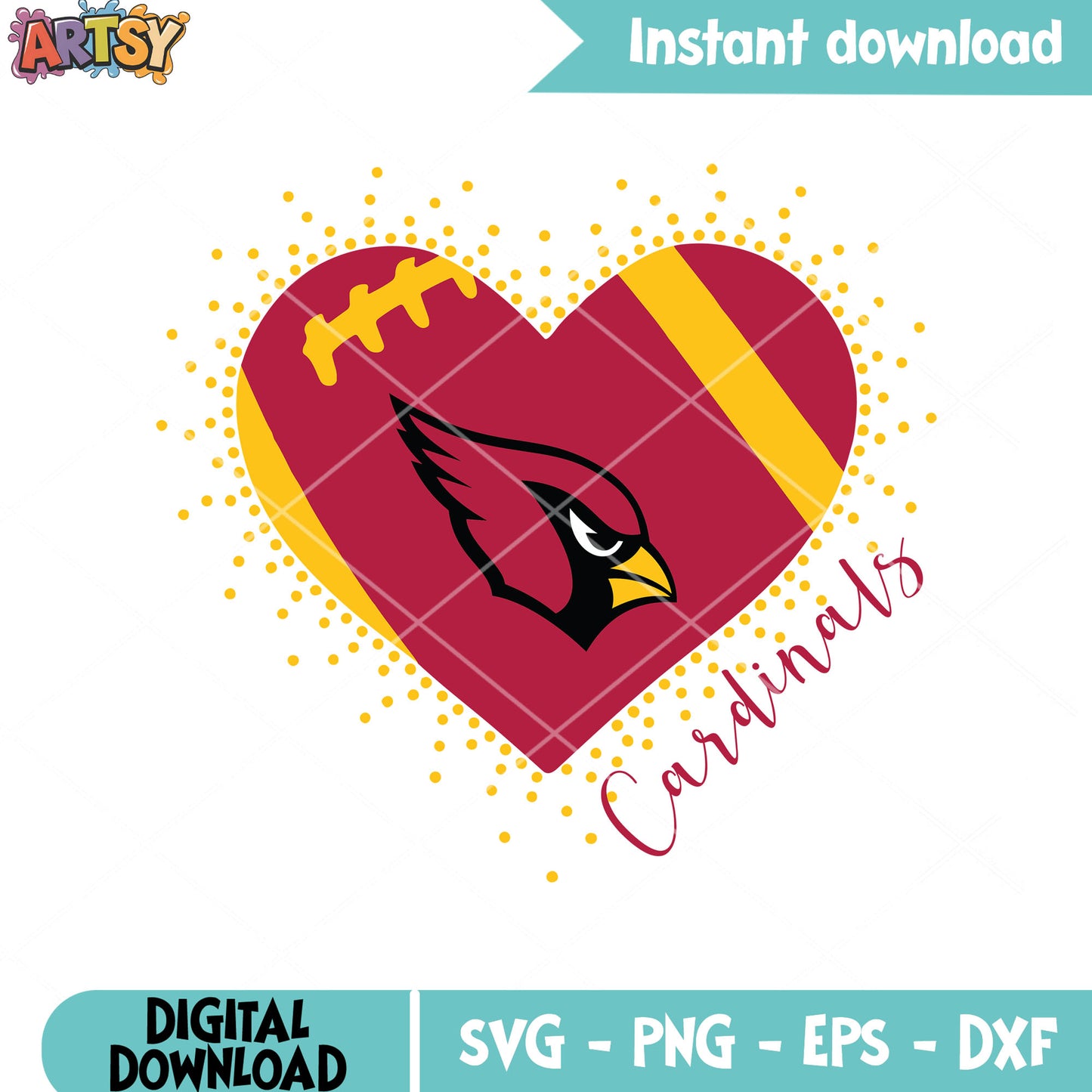 NFL team svg, arizona cardinals svg, red bird svg