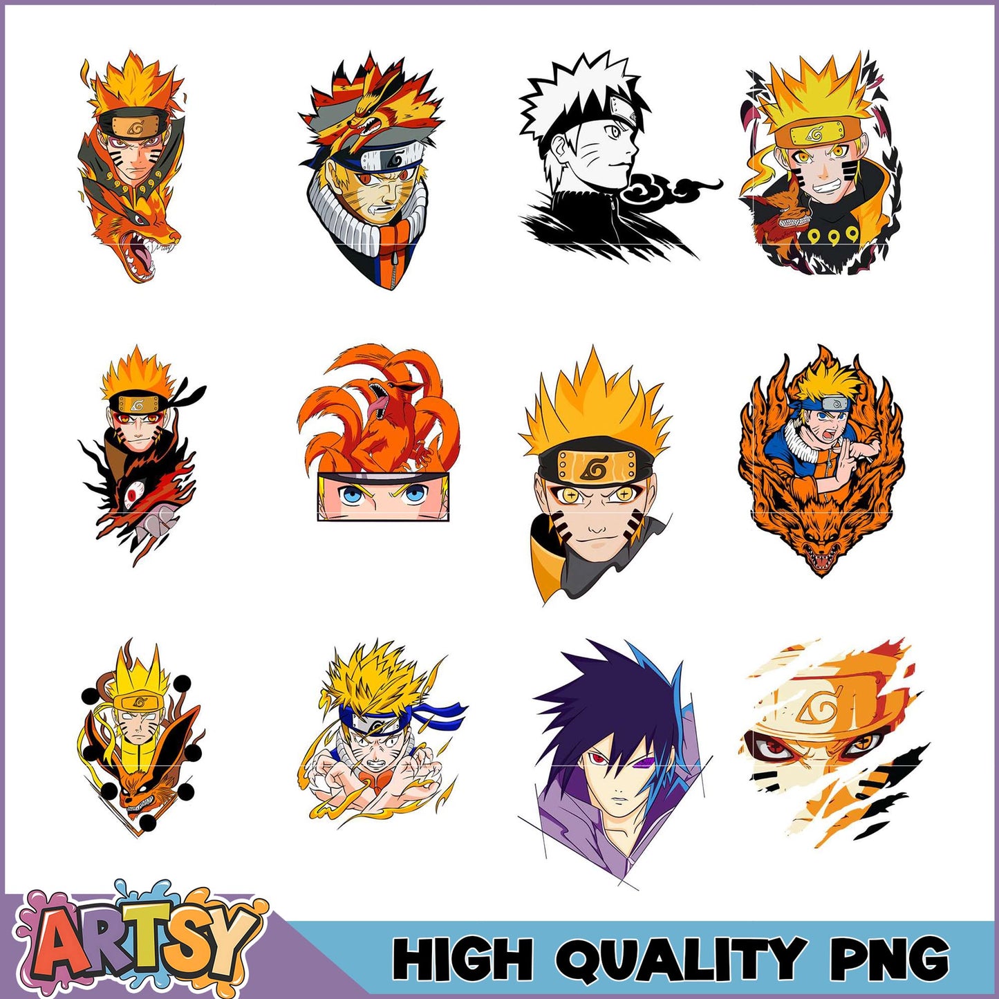 Naruto PNG Bundle 12 High-Quality Images