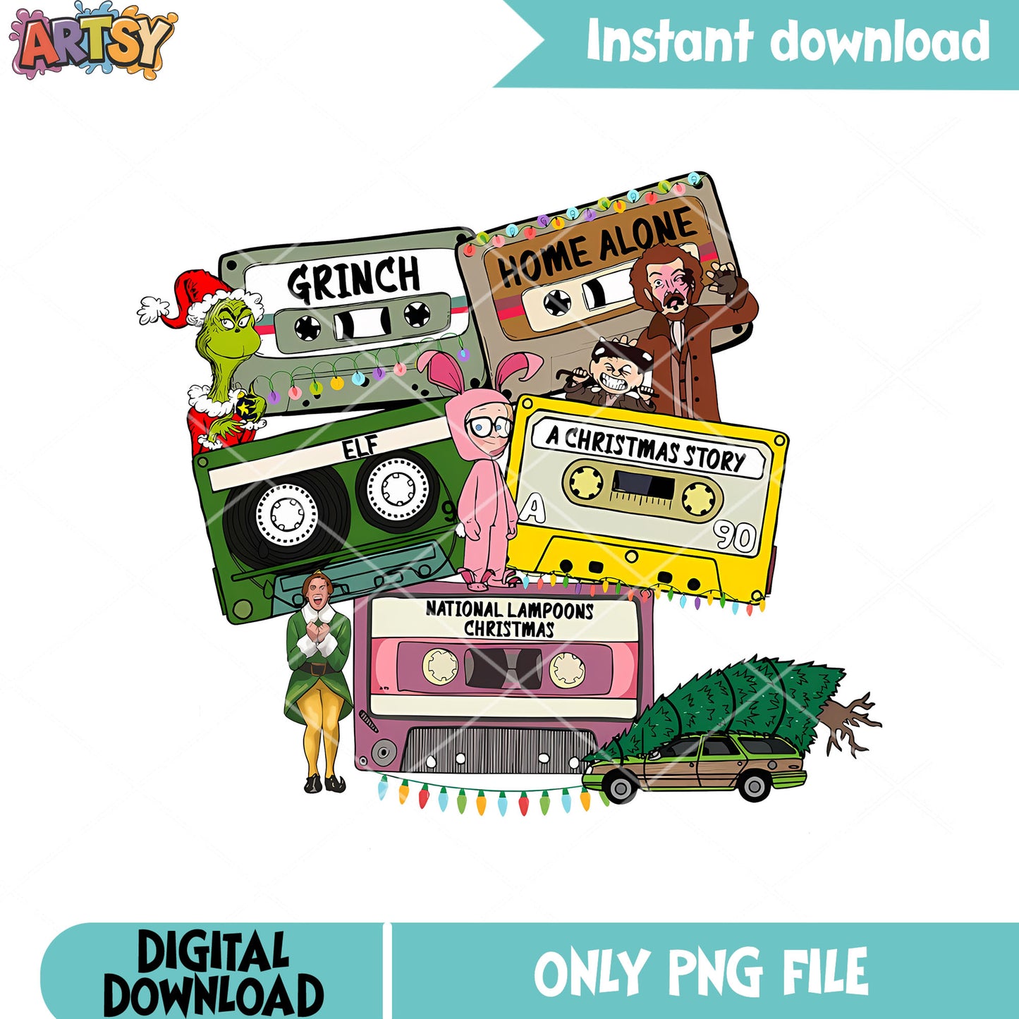 National lampoons christmas png, a christmas story png, home alone png