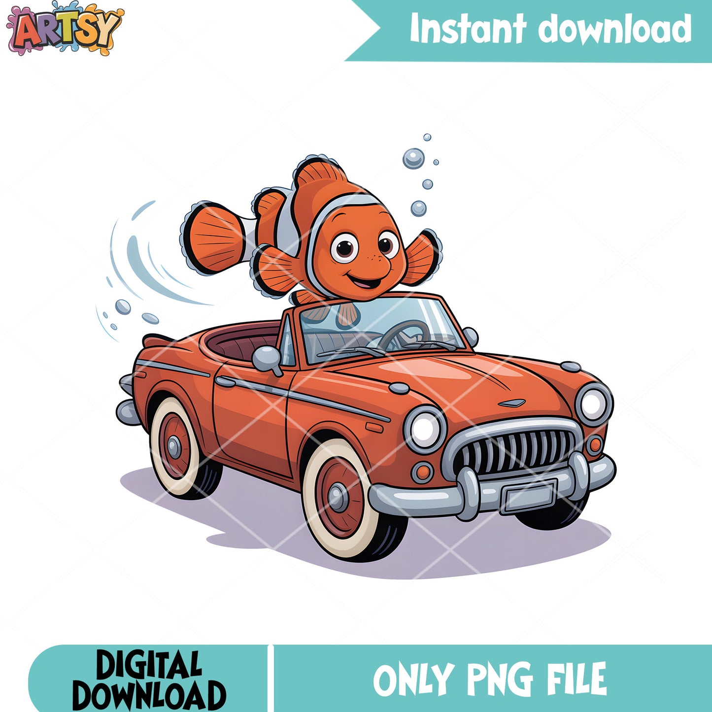 Nemo with his new toy png, finding nemo png, clownfish nemo png