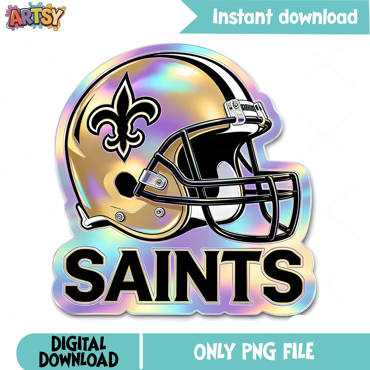 New Orleans Saints Helmet PNG, Saints Football PNG, NFL PNG