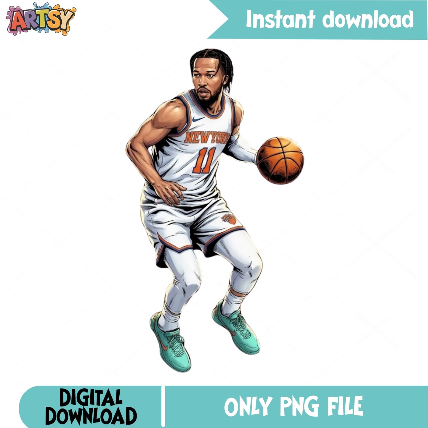 New York Knicks Basketball Player Number 11 PNG, NBA PNG, Knicks PNG