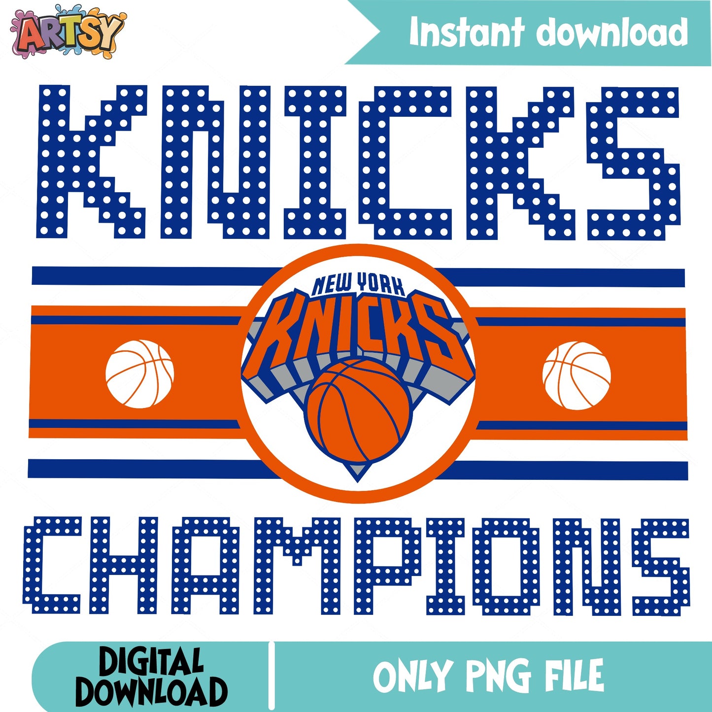 New York Knicks Champions PNG, Knicks Basketball PNG, NBA PNG