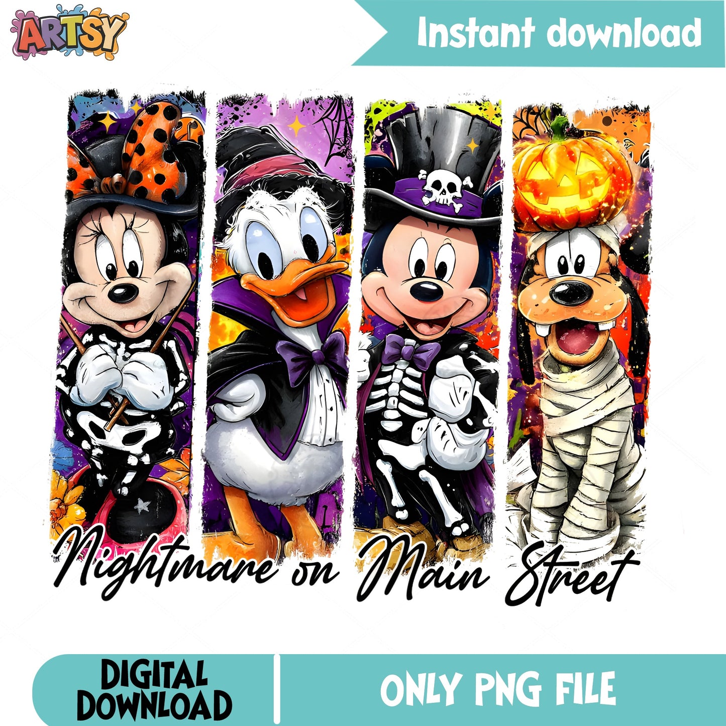 Nightmare On Main Street Halloween PNG, Disney PNG, Mickey PNG