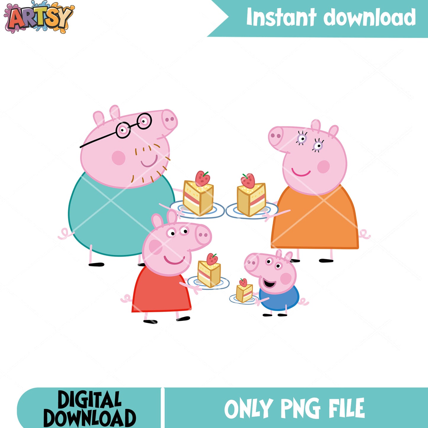 Nuclear family Peppa pig png, show for kids png, peppa pig cartoon png