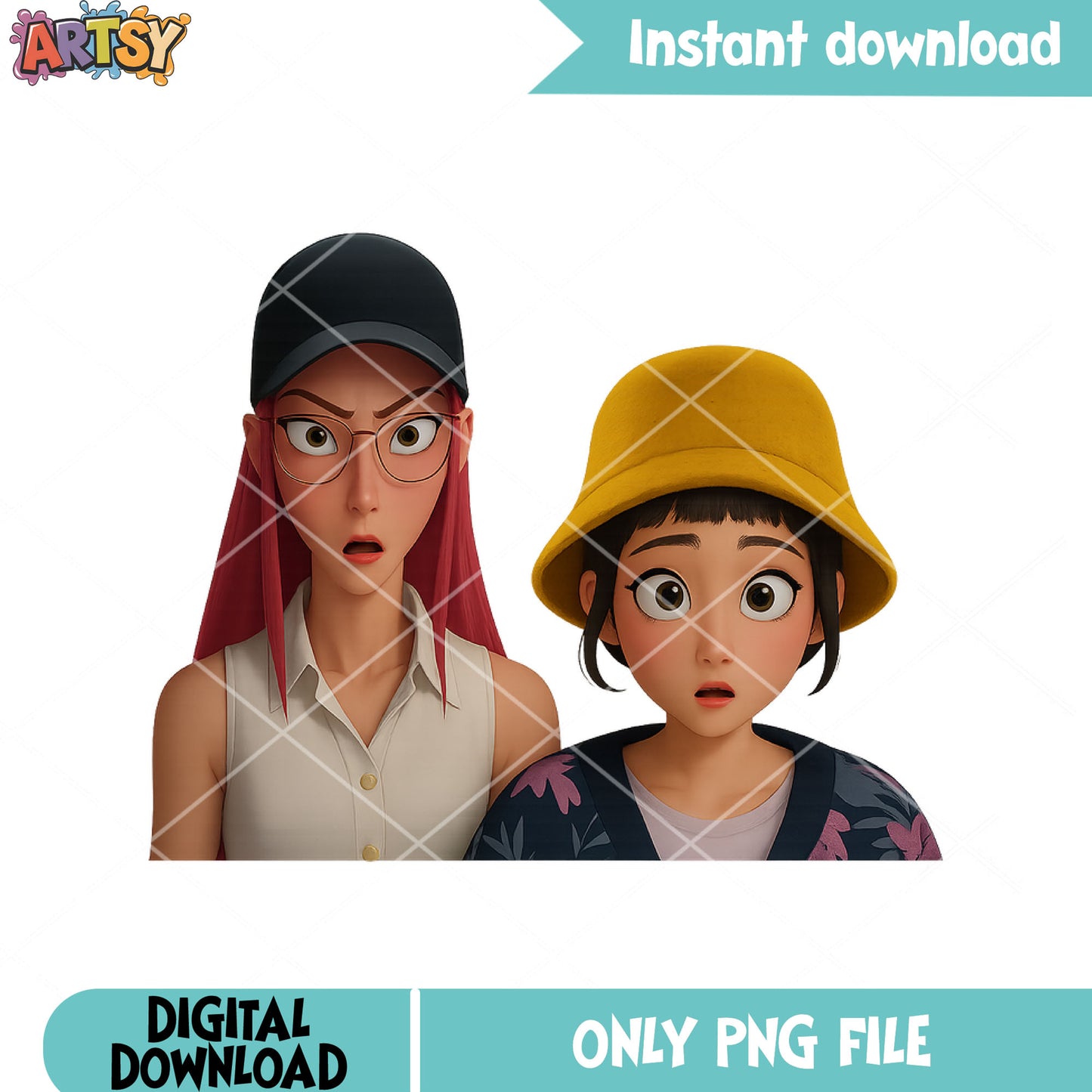 Oh wtf is this face huntrix png, huntrix mira png, huntix zoey png