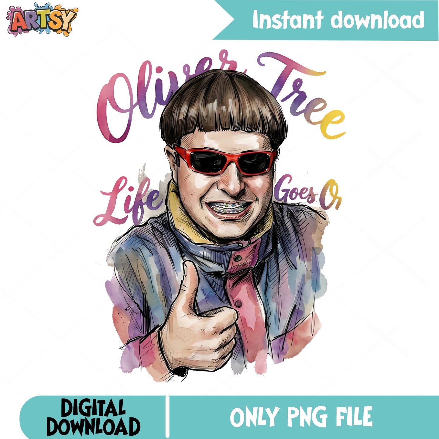 Oliver Tree Life Goes On PNG, Music Fan Art PNG, Singer PNG